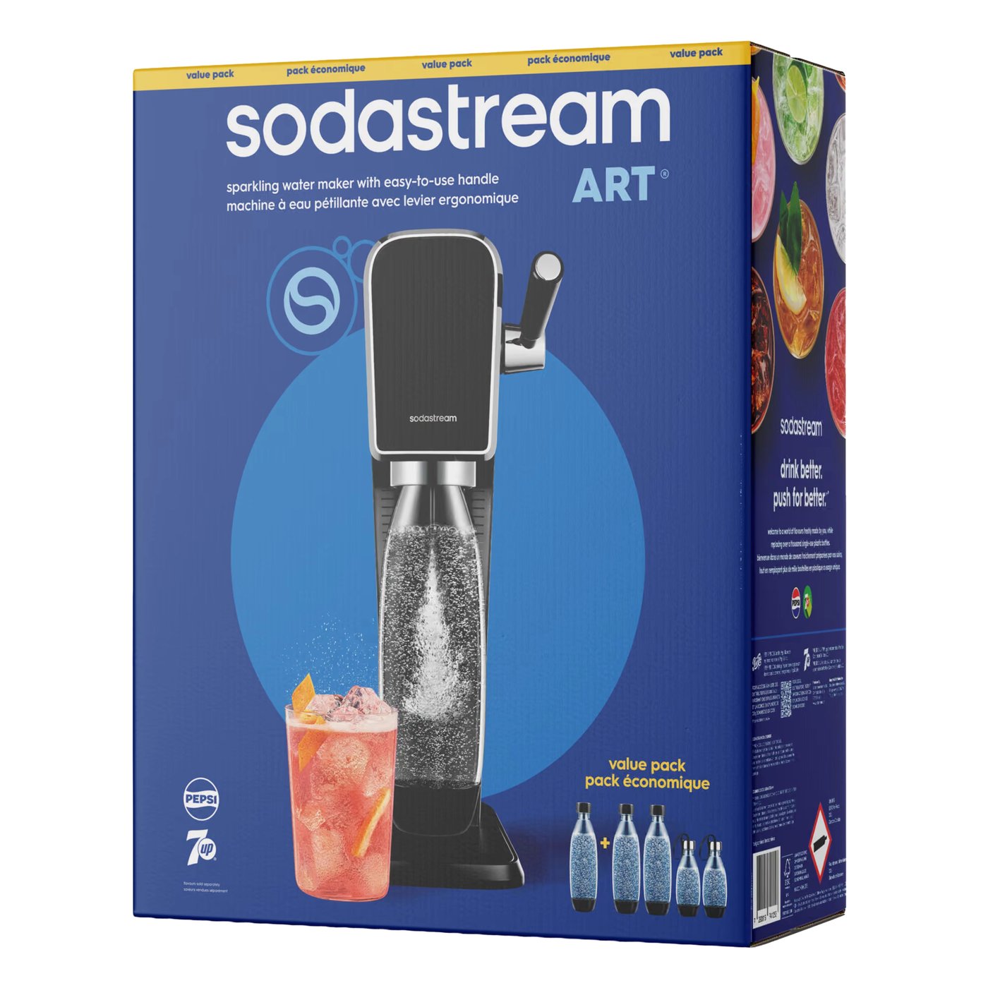Sodastream Art Valuepack kolsyremaskin med 5 flaskor Svart