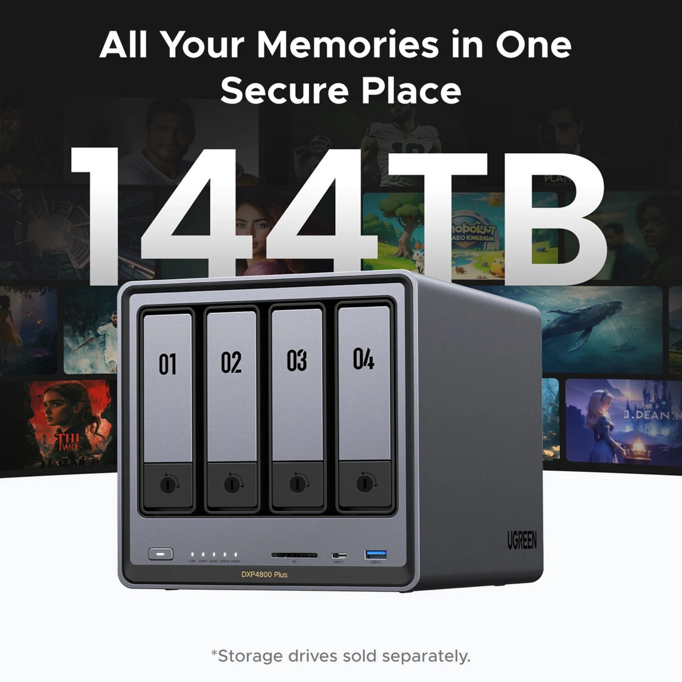 Ugreen NASync DXP4800 Plus 4-brønns NAS