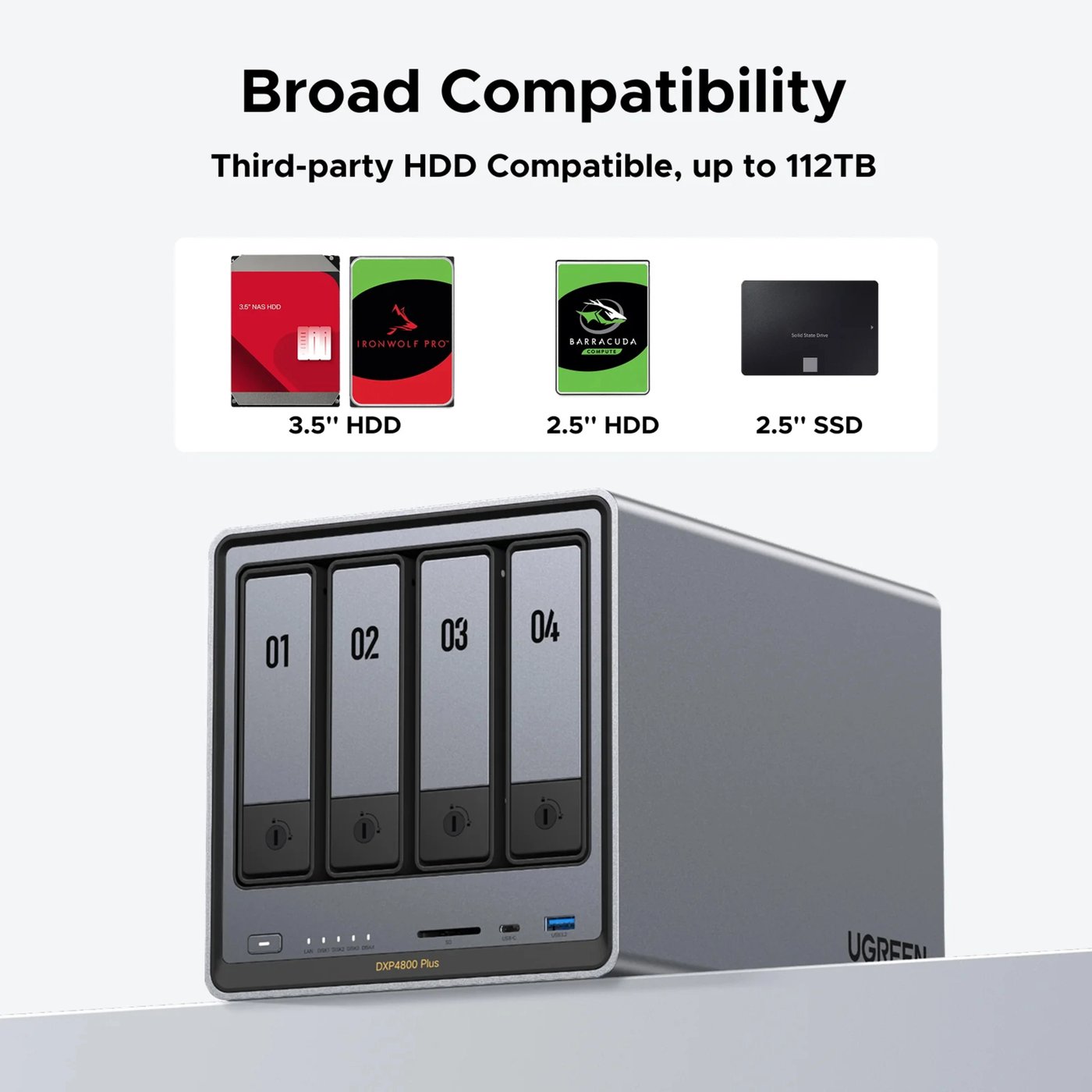 Ugreen NASync DXP4800 Plus 4-brønns NAS