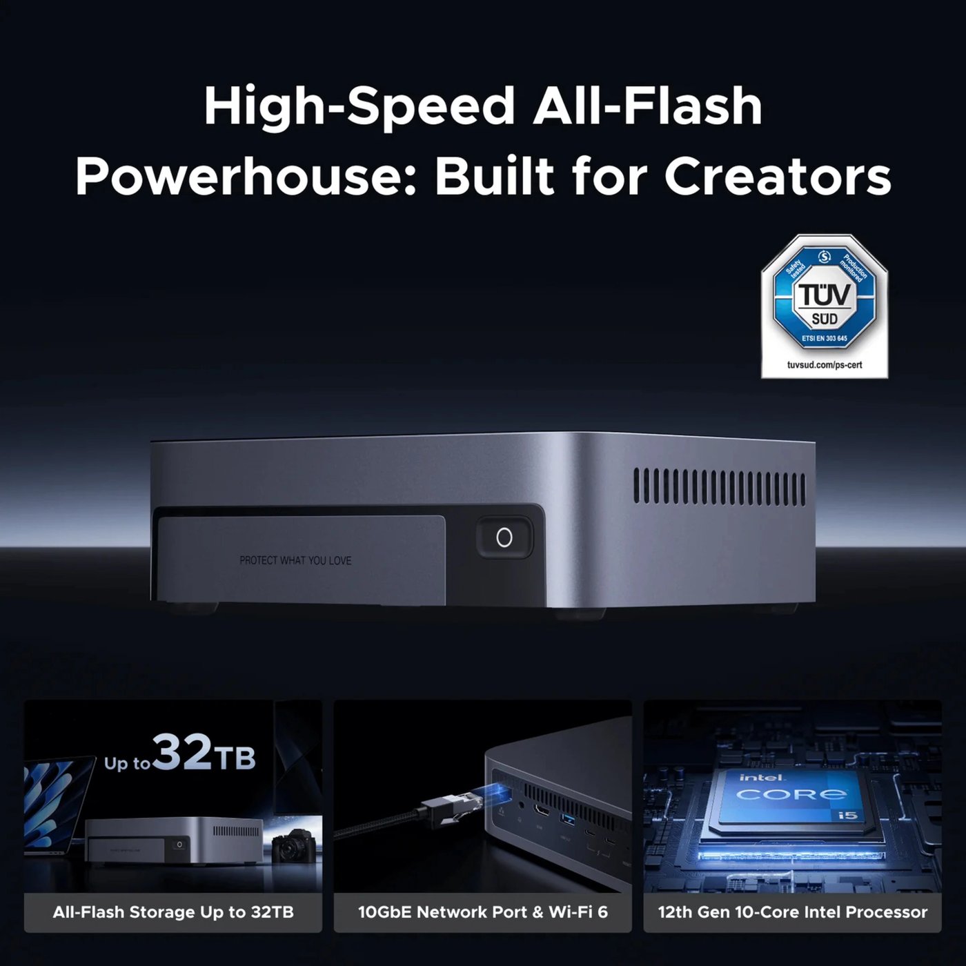 Ugreen NASync DXP480T Plus all-flash NAS med M.2 NVMe