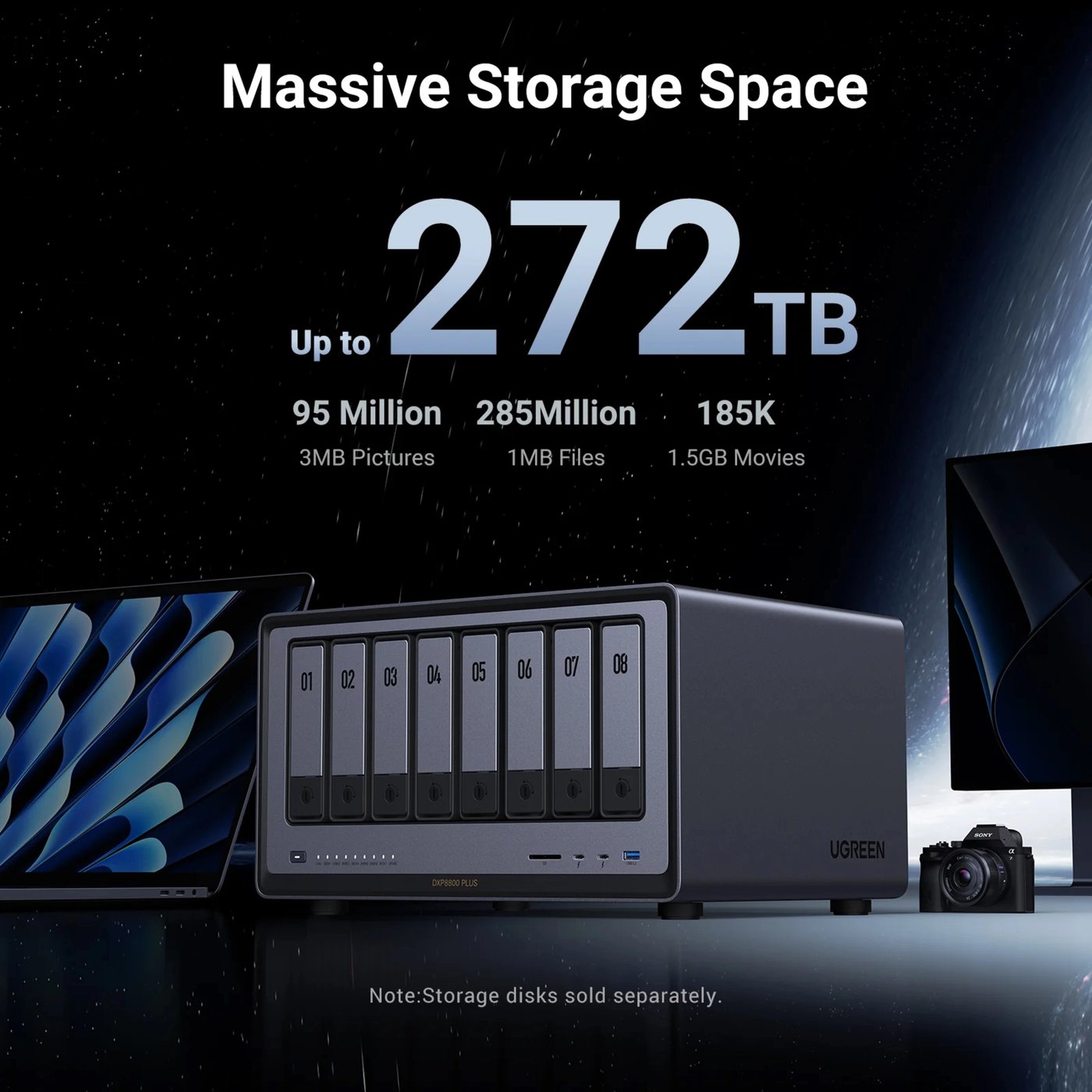 Ugreen NASync DXP8800 Plus 8-brønns NAS