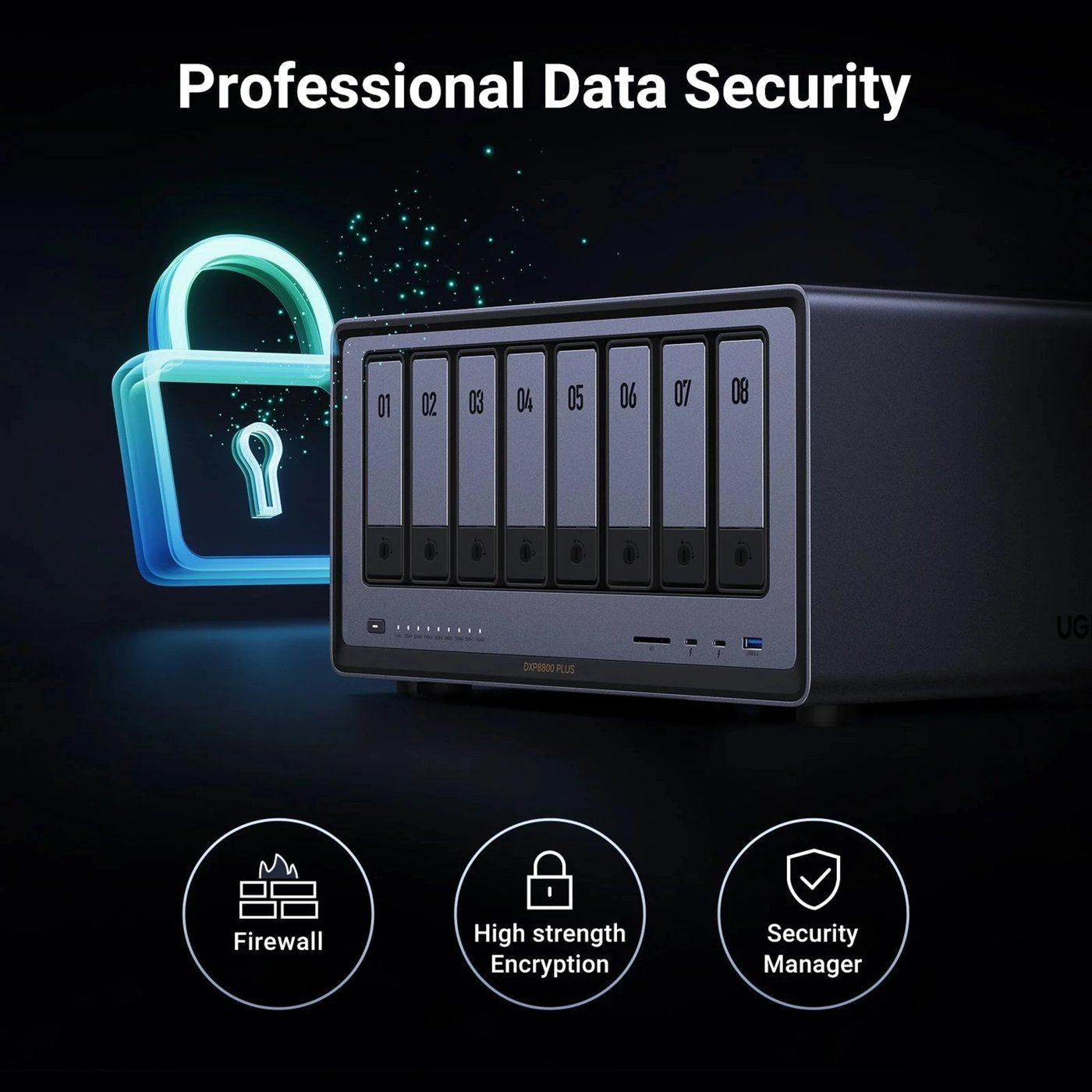 Ugreen NASync DXP8800 Plus 8-brønns NAS