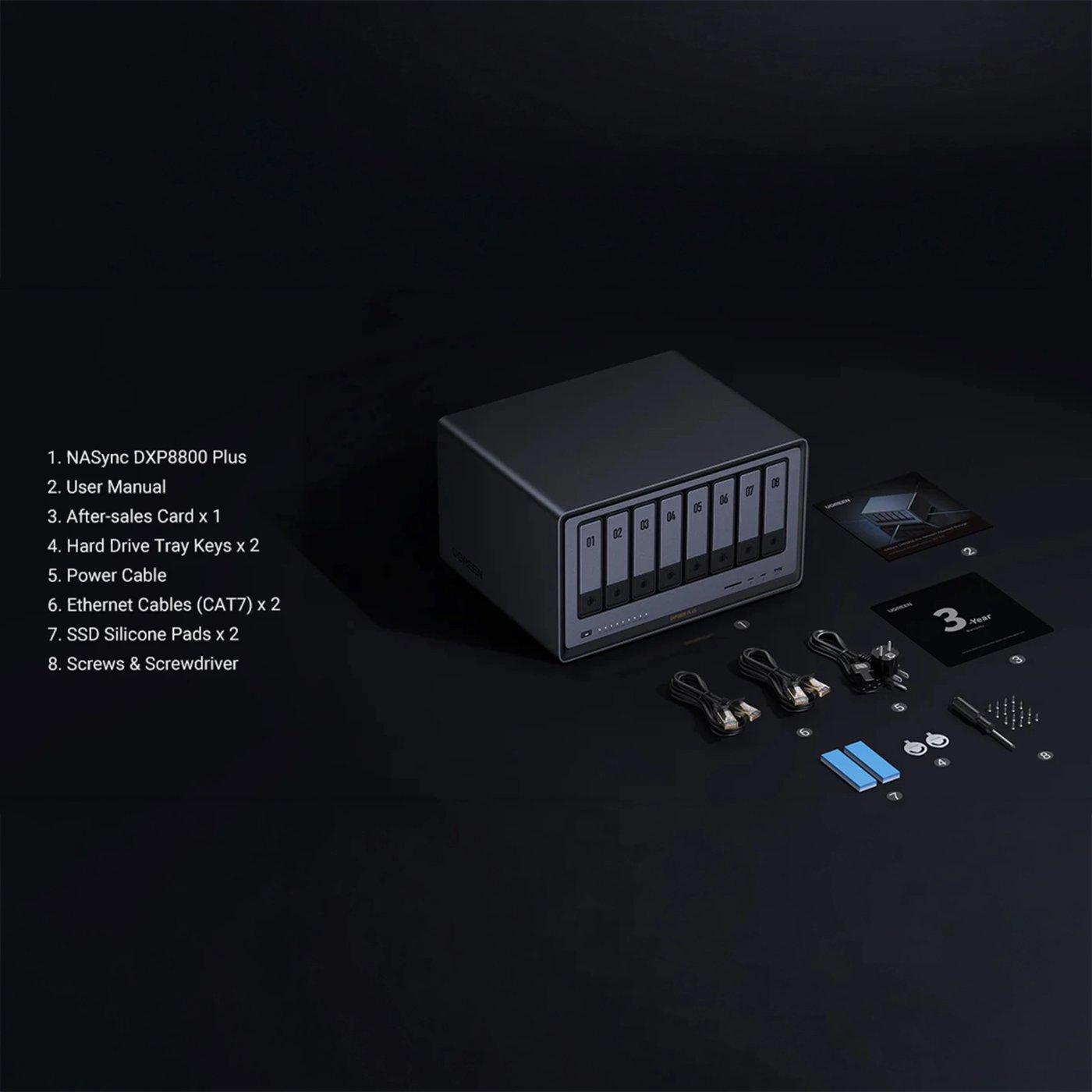 Ugreen NASync DXP8800 Plus 8-brønns NAS