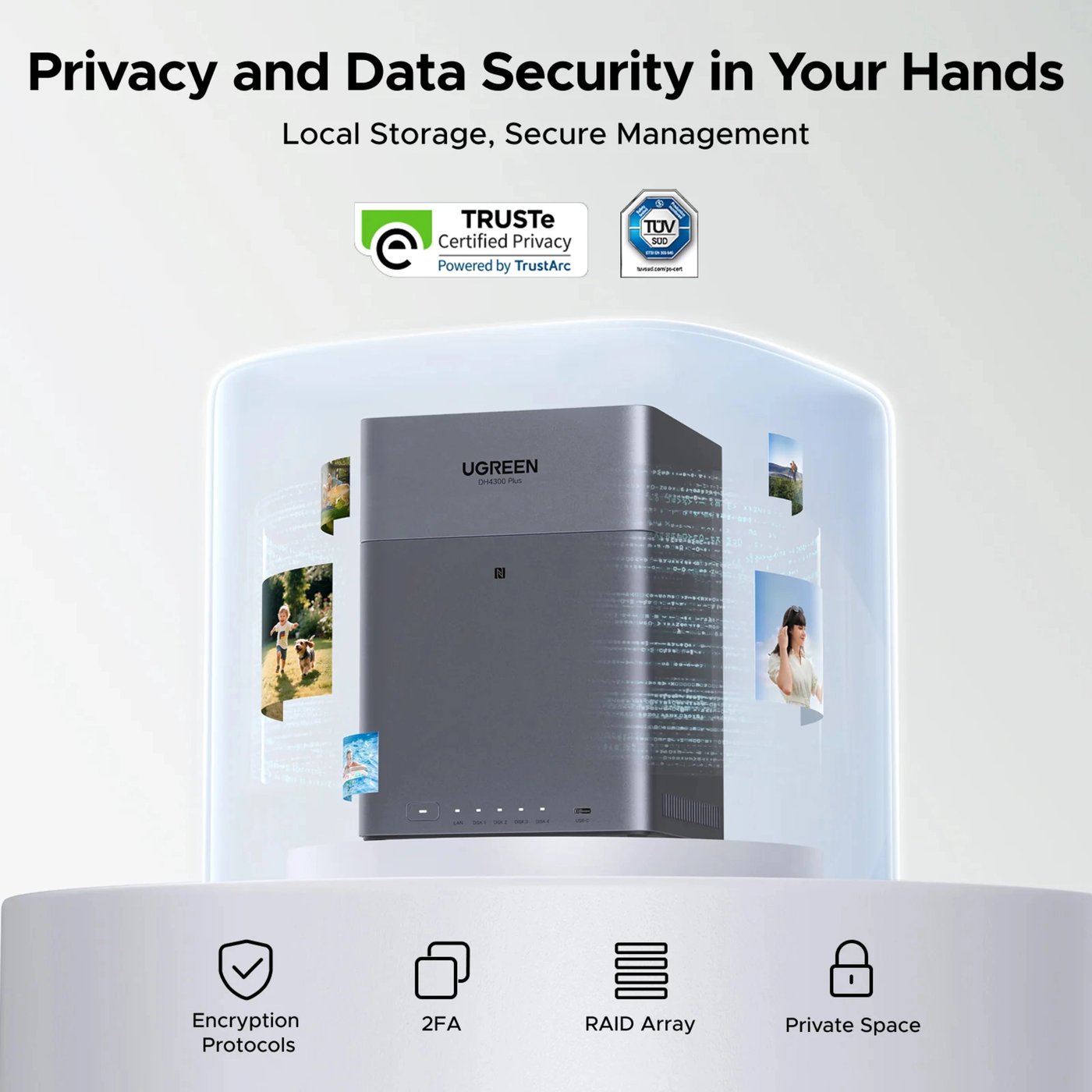 Ugreen NASync DH4300 Plus NAS med 4 spor