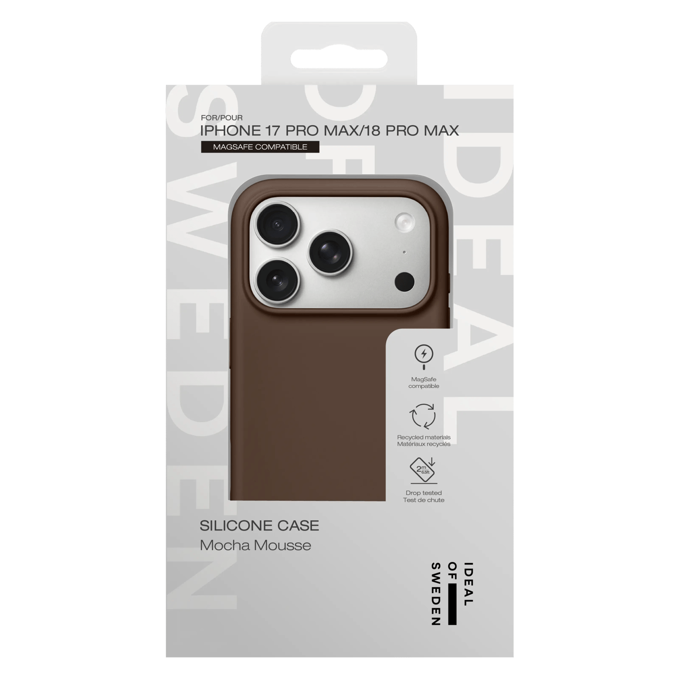 IDEAL OF SWEDEN Silicone MagSafe Case för iPhone 17 Pro Max / 18 Pro Max Mocha Mousse