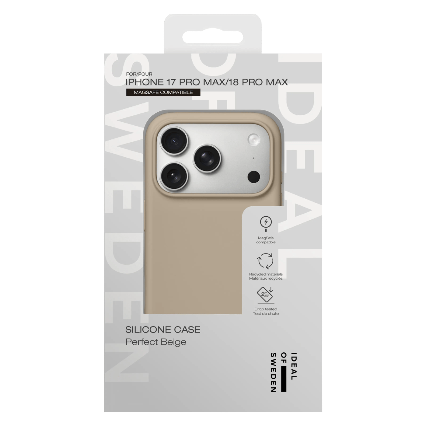 IDEAL OF SWEDEN Silicone MagSafe Case för iPhone 17 Pro Max / 18 Pro Max Perfect Beige