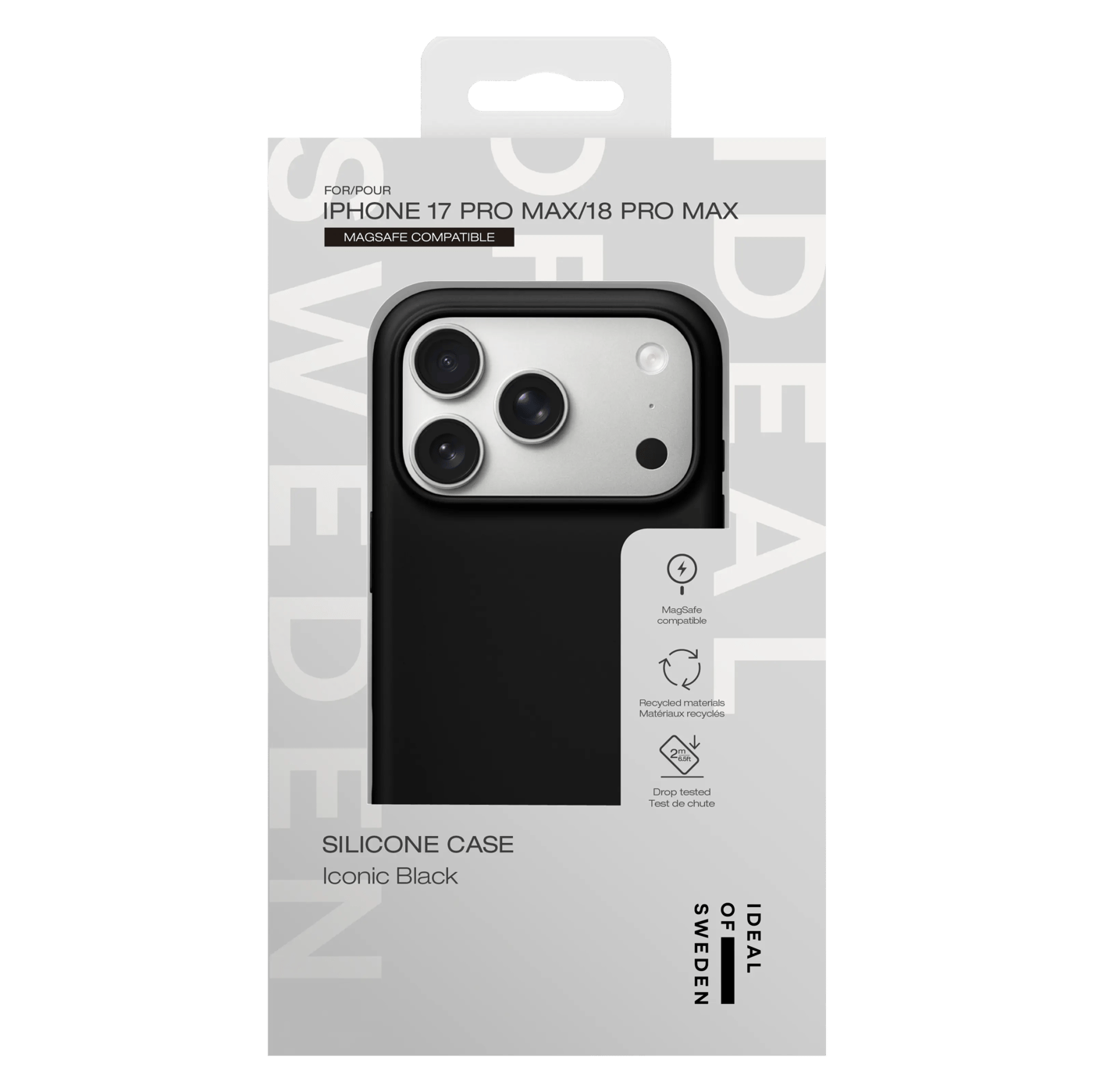IDEAL OF SWEDEN Silicone MagSafe Case för iPhone 17 Pro Max / 18 Pro Max Iconic Black