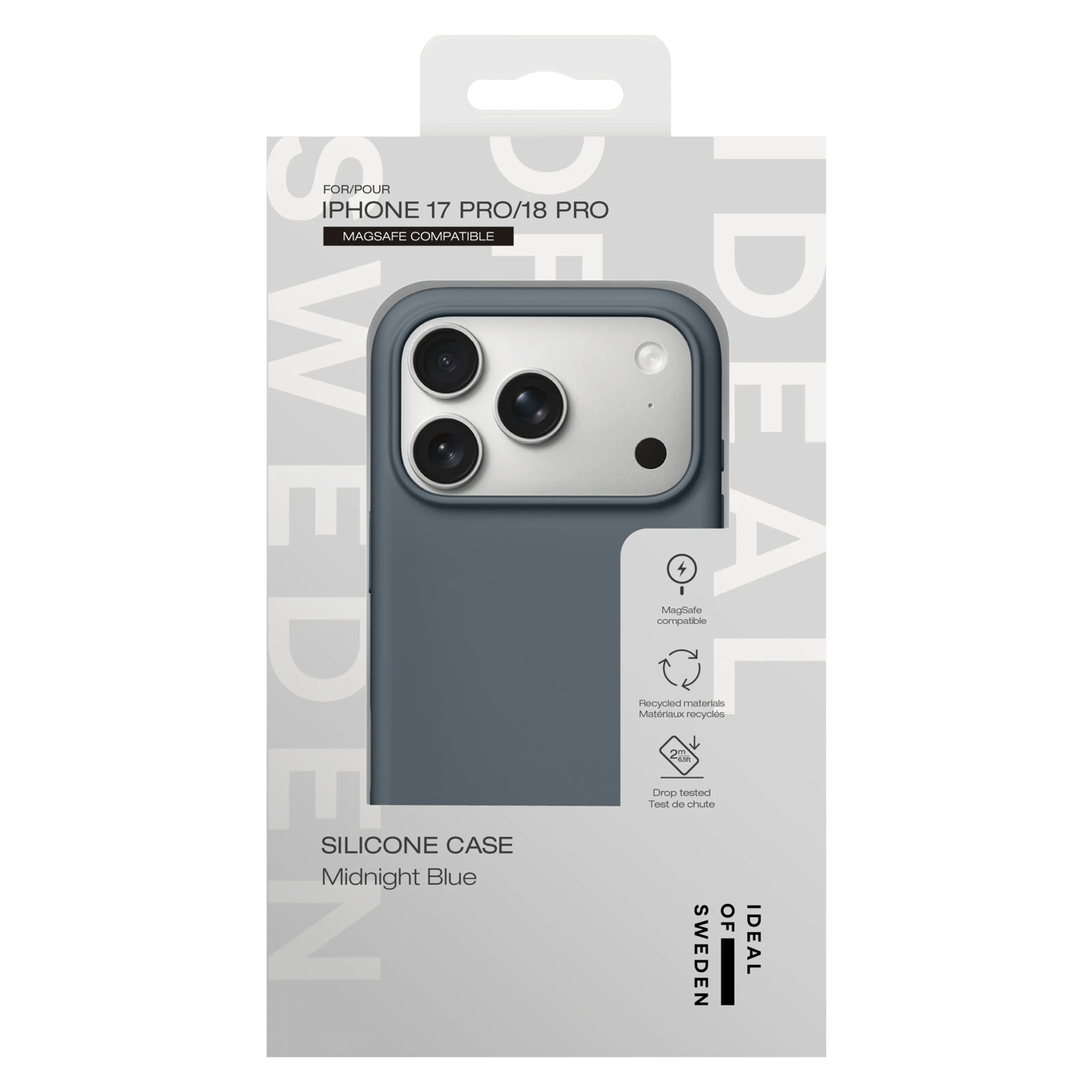 IDEAL OF SWEDEN Silicone MagSafe Case för iPhone 17 Pro / 18 Pro Midnight Blue