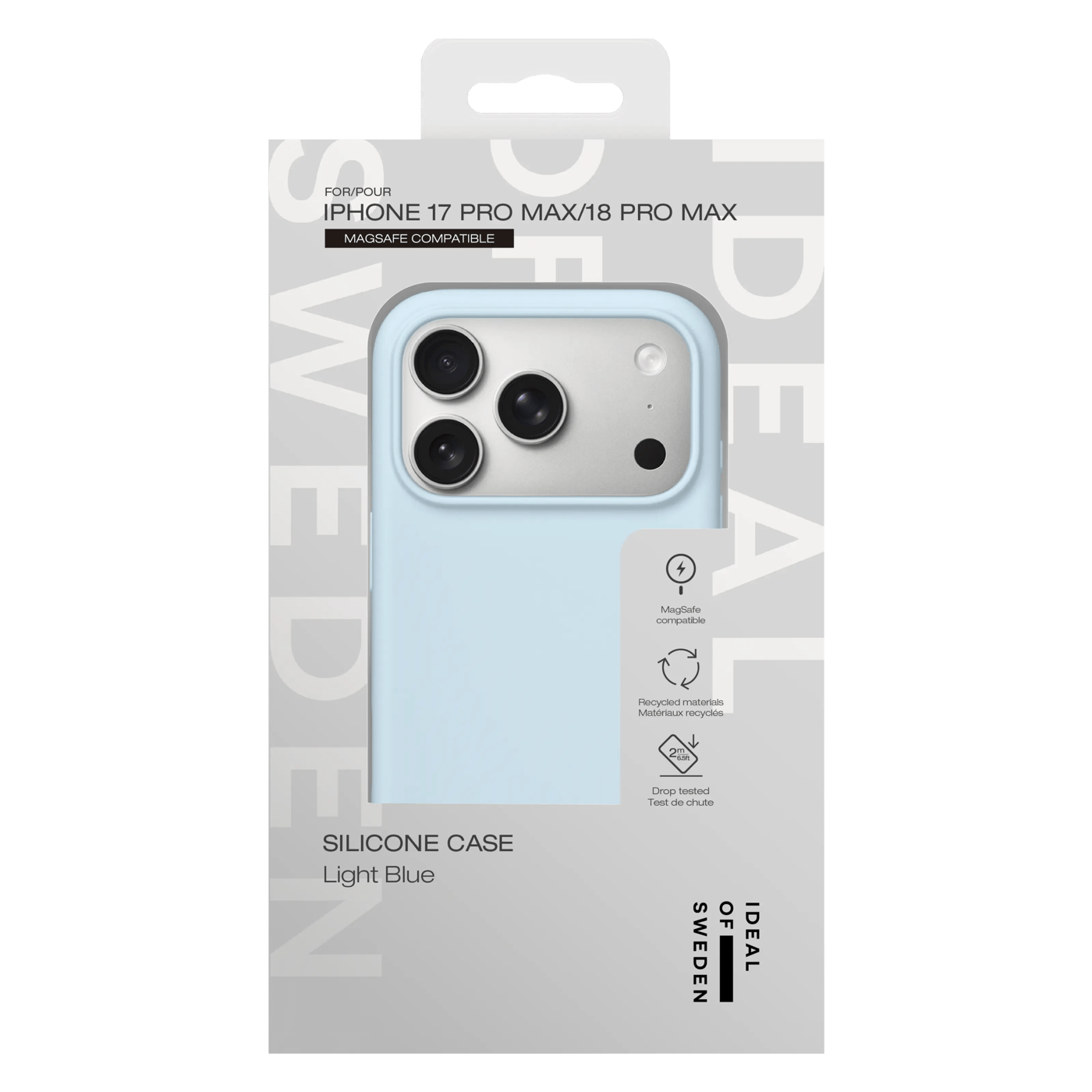 IDEAL OF SWEDEN Silicone MagSafe Case för iPhone 17 Pro Max / 18 Pro Max Light Blue