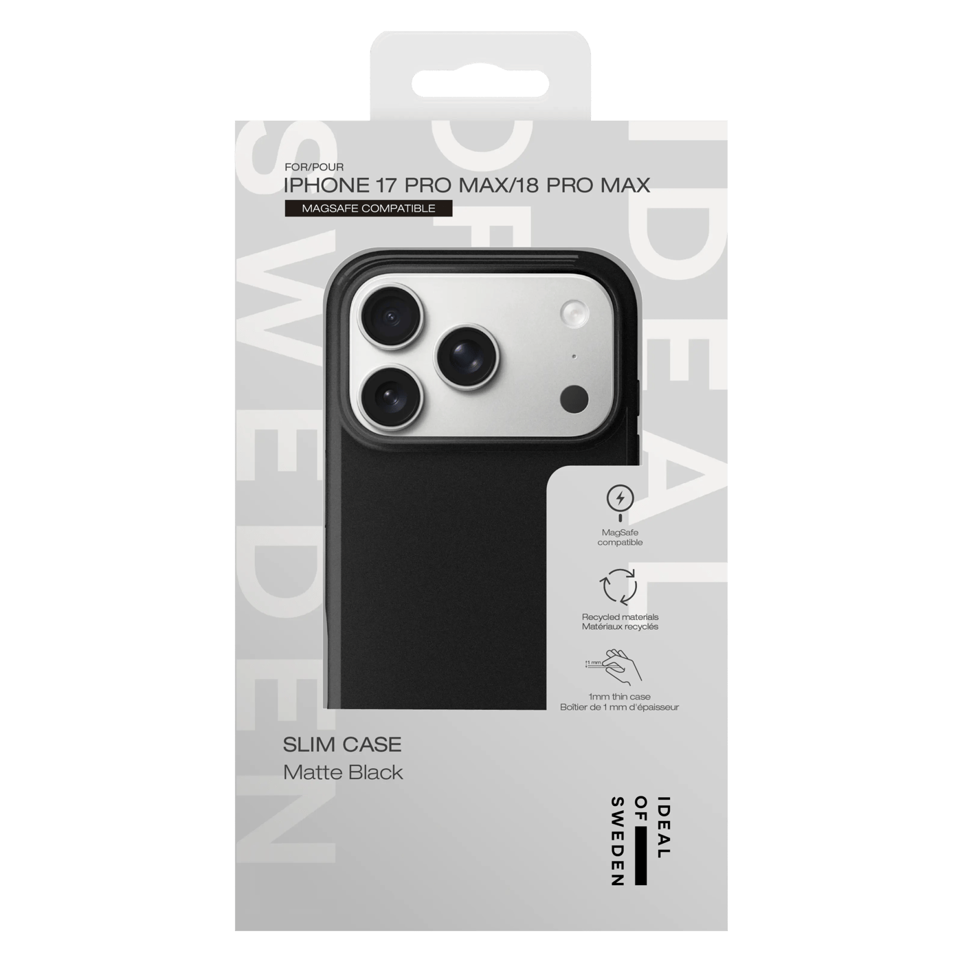 IDEAL OF SWEDEN Slim Case MagSafe iPhone 17 Pro Max / 18 Pro Max Matt svart