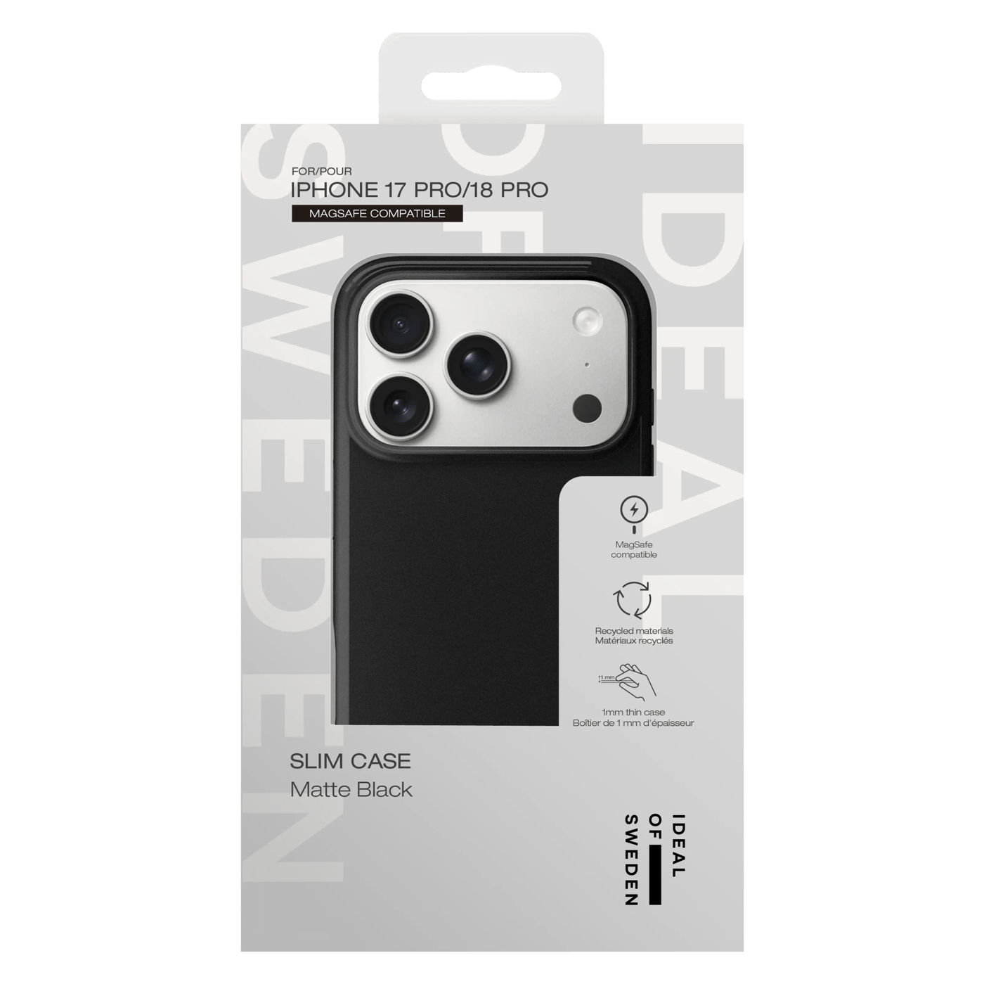 IDEAL OF SWEDEN Slim Case MagSafe iPhone 17 Pro/18 Pro Matt svart