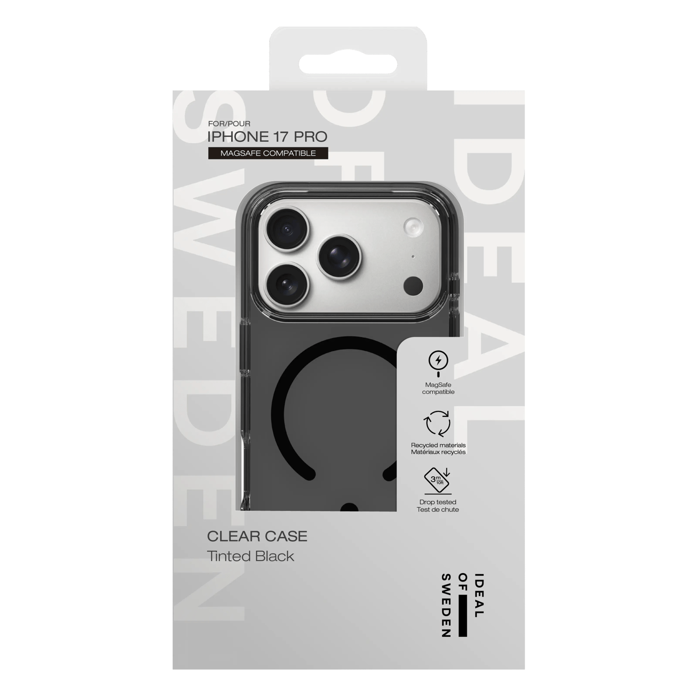 IDEAL OF SWEDEN Clear MagSafe Case för iPhone 17 Pro / 18 Pro Tinted Black