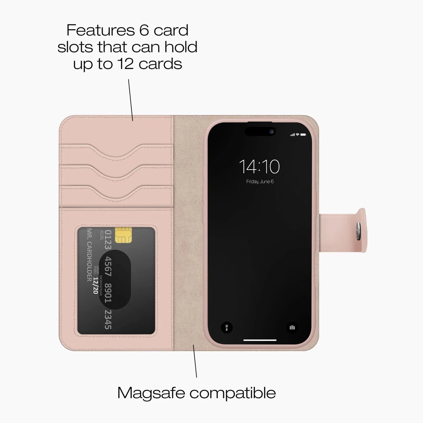 IDEAL OF SWEDEN Magnet Wallet+ plånboksfodral iPhone 17/18 Pro Max Rosa