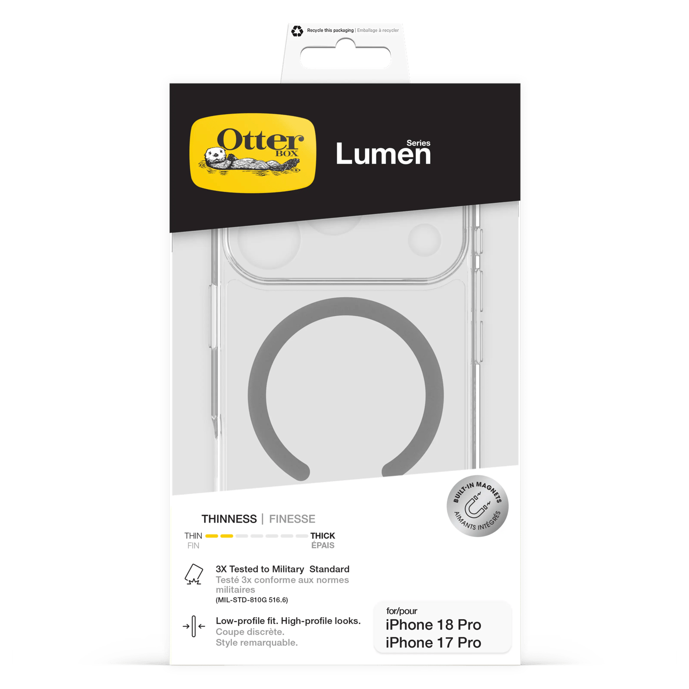 Otterbox Lumen Series-mobilskal till iPhone 18 Pro Klar