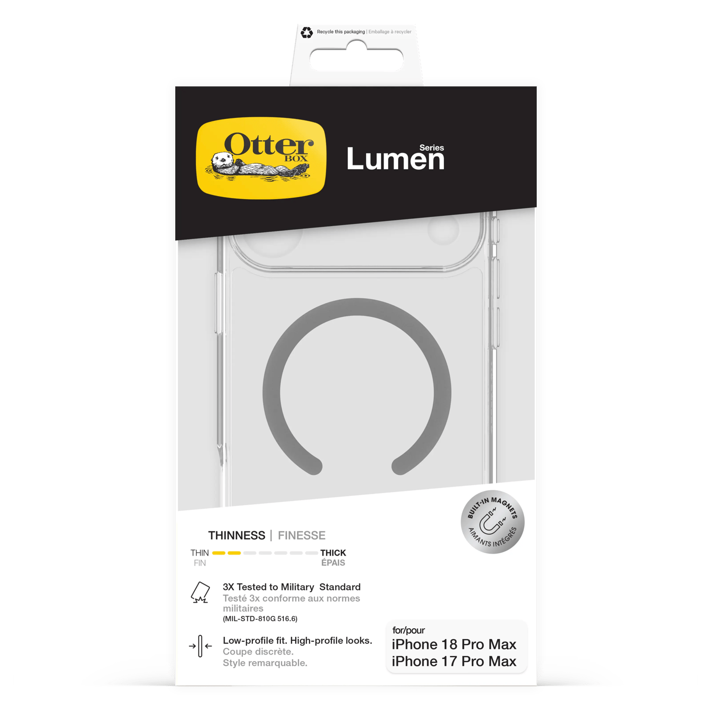 Otterbox Lumen Series-mobilskal till iPhone 18 Pro Max Klar