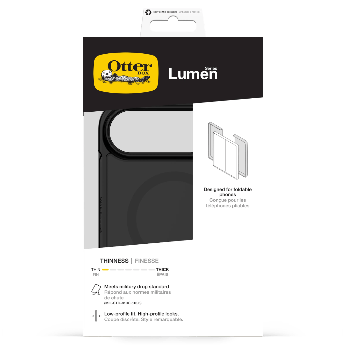 Otterbox Lumen Series-mobildeksel til iPhone Duo Sort
