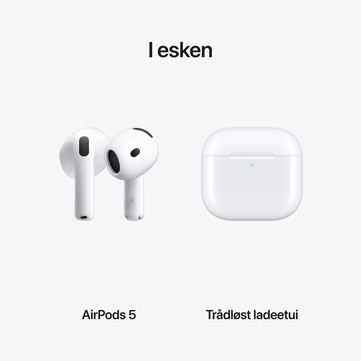 Apple AirPods 5 med trådløst ladeetui