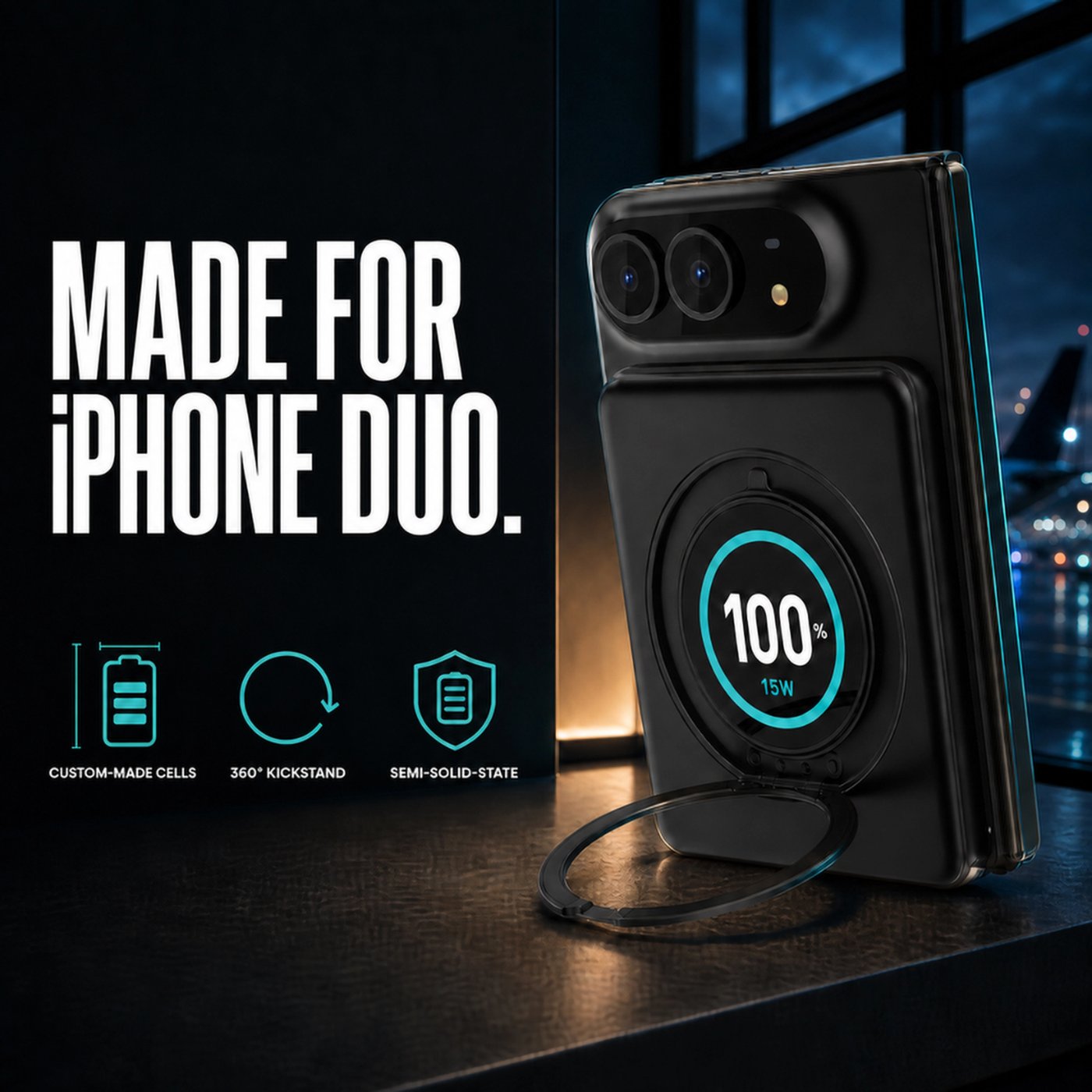 BMX SolidSafe 5K magnetisk Qi2-powerbank