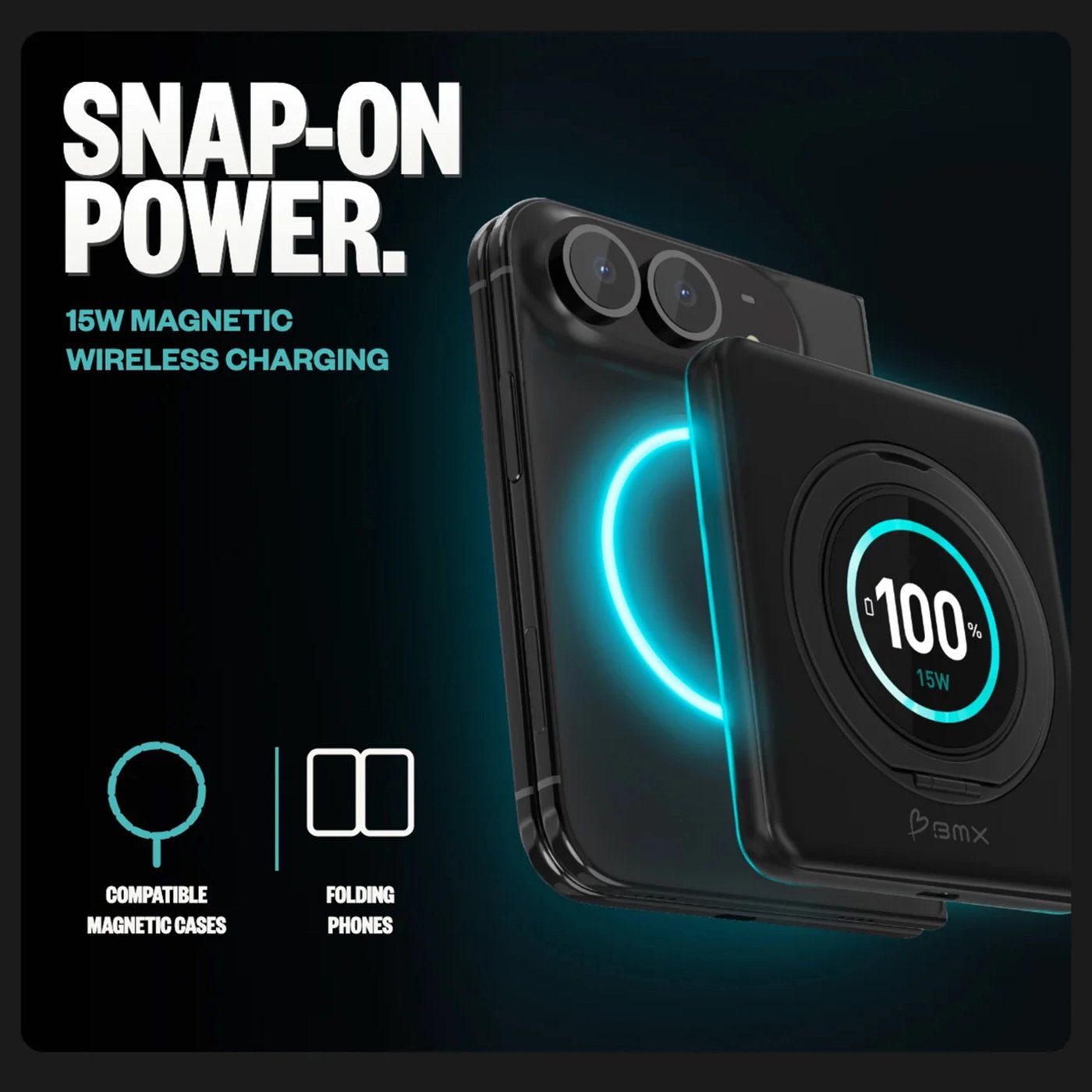 BMX SolidSafe 5K magnetisk Qi2-powerbank