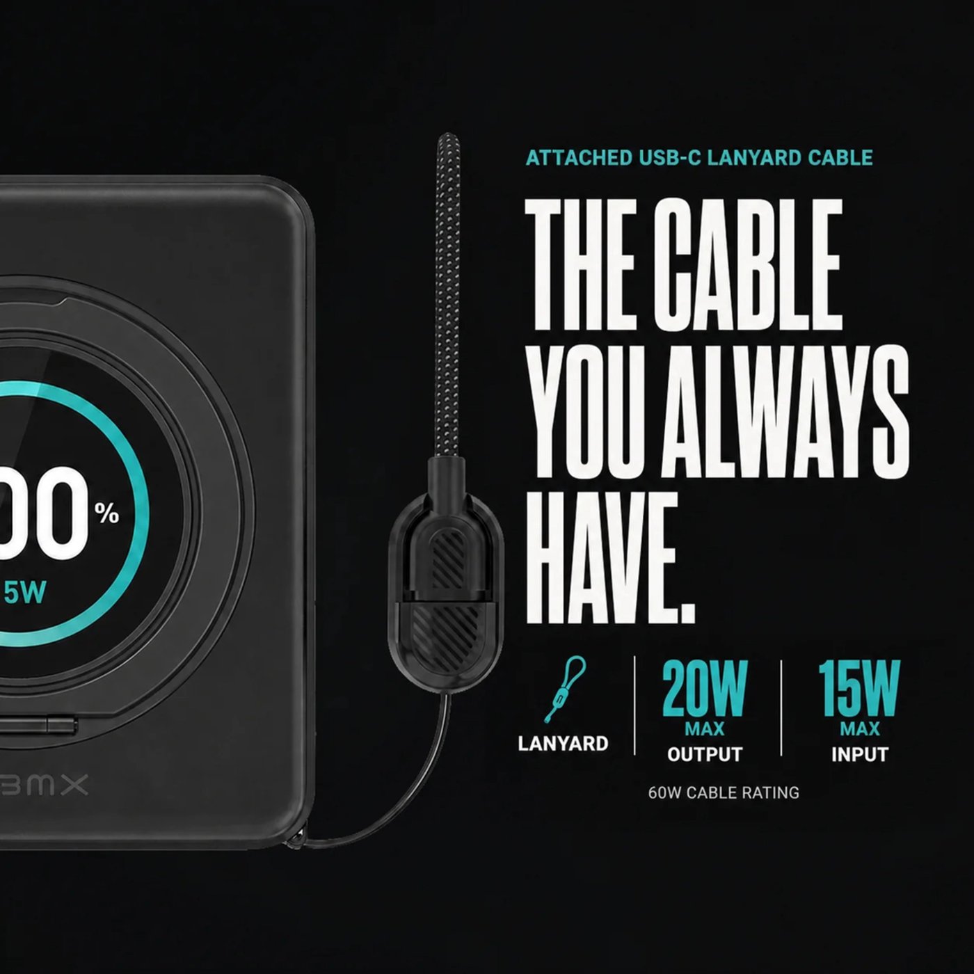 BMX SolidSafe 5K magnetisk Qi2-powerbank
