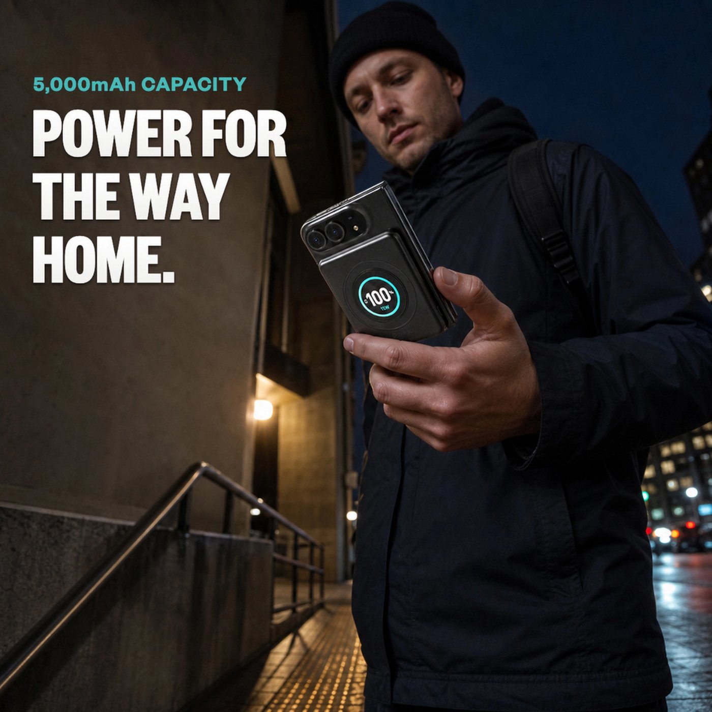 BMX SolidSafe 5K magnetisk Qi2-powerbank