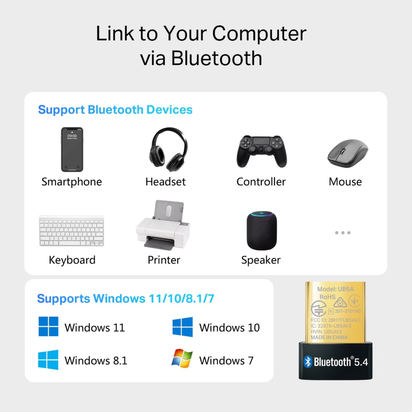 TP-Link Bluetooth 5.4-mottaker