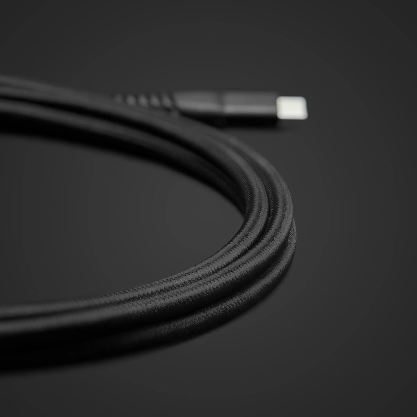 Linocell Premium Kevlar USB-C 3.2-kabel - Svart 2 m