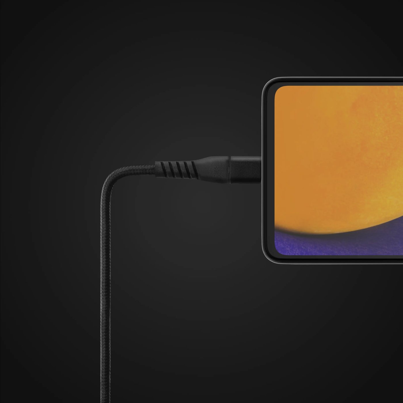 Linocell Premium Kevlar USB-C 3.2-kabel - Svart 2 m