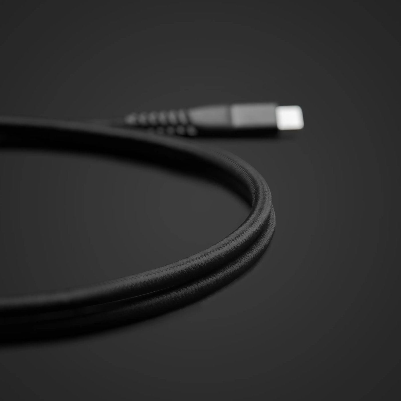 Linocell Premium Kevlar USB-C 3.2-kabel Svart 1 m