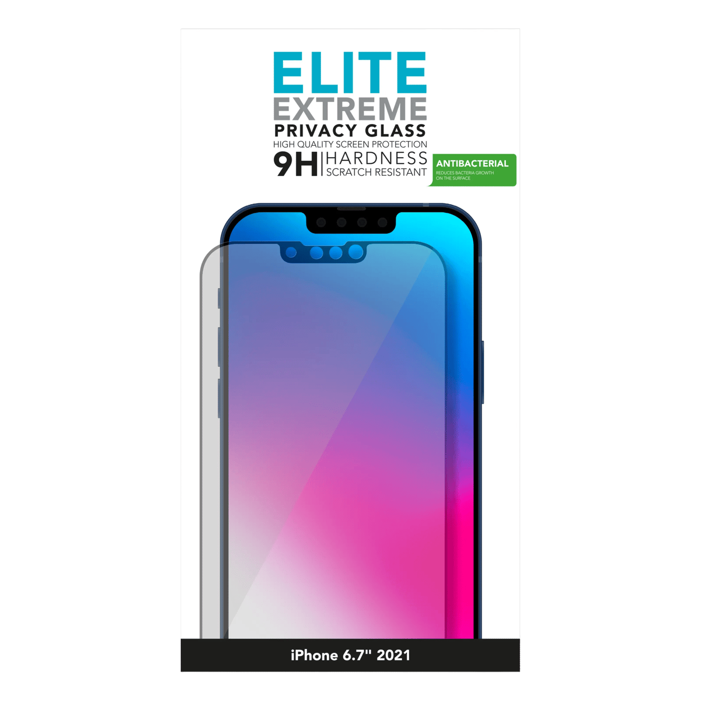 Linocell Elite Extreme Privacy Glass Skjermbeskytter for iPhone 13 Pro Max og 14 Plus