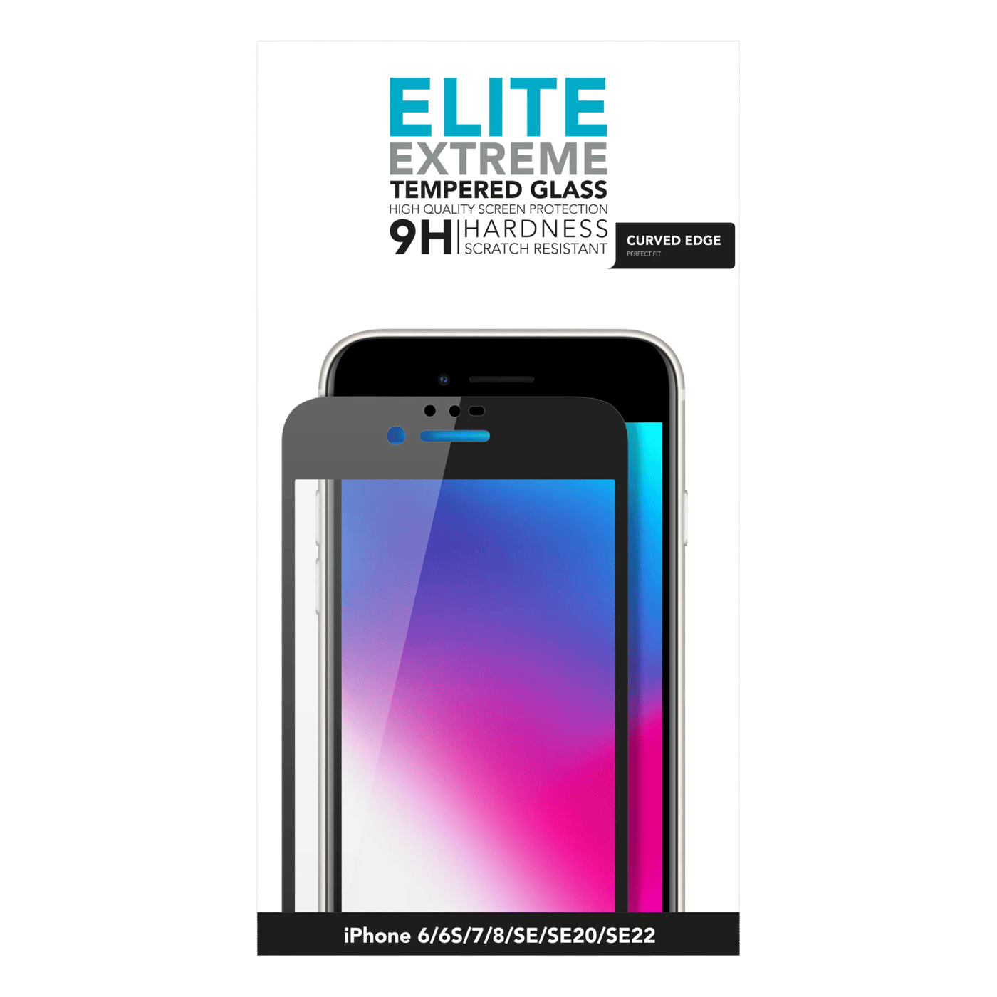 Linocell Elite Extreme Curved Skjermbeskytter for iPhone 6, 7, 8 og SE (2020/2022)