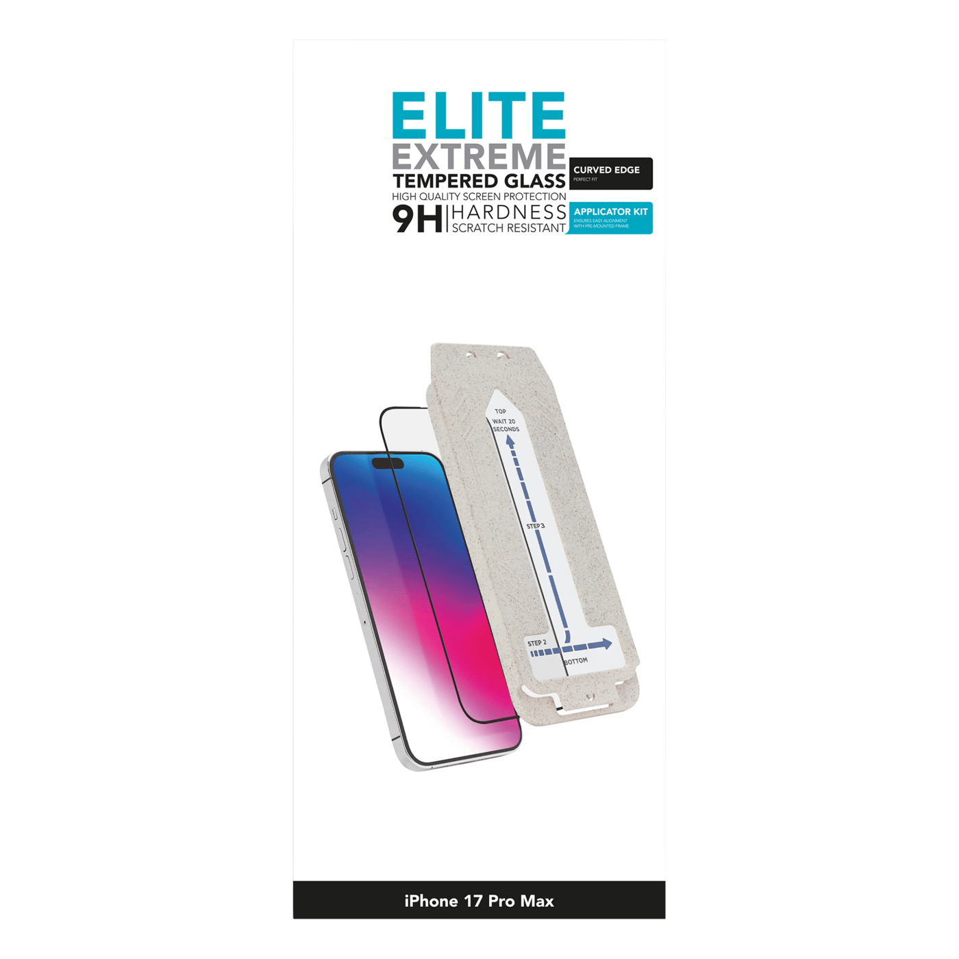 Linocell Elite Extreme Curved Skjermbeskytter for iPhone 17 Pro Max / 18 Pro Max
