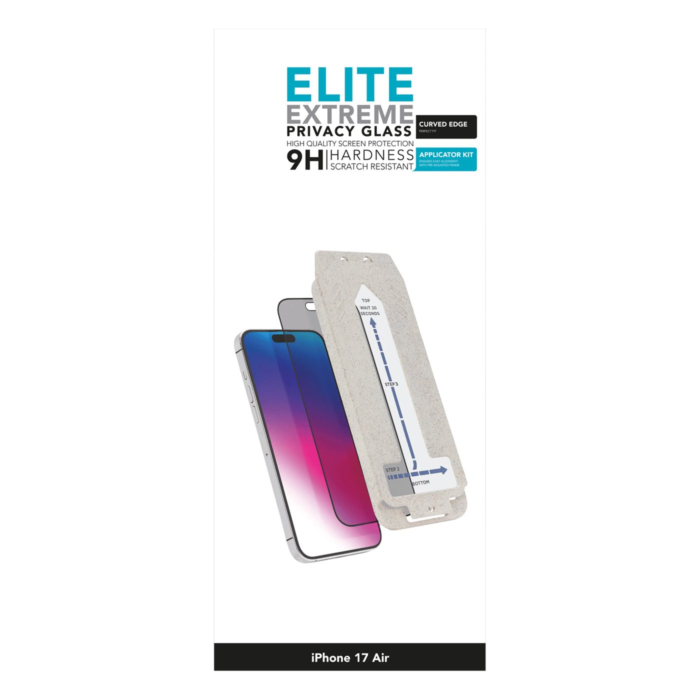 Linocell Elite Extreme Curved Privacy Skjermbeskytter for iPhone Air
