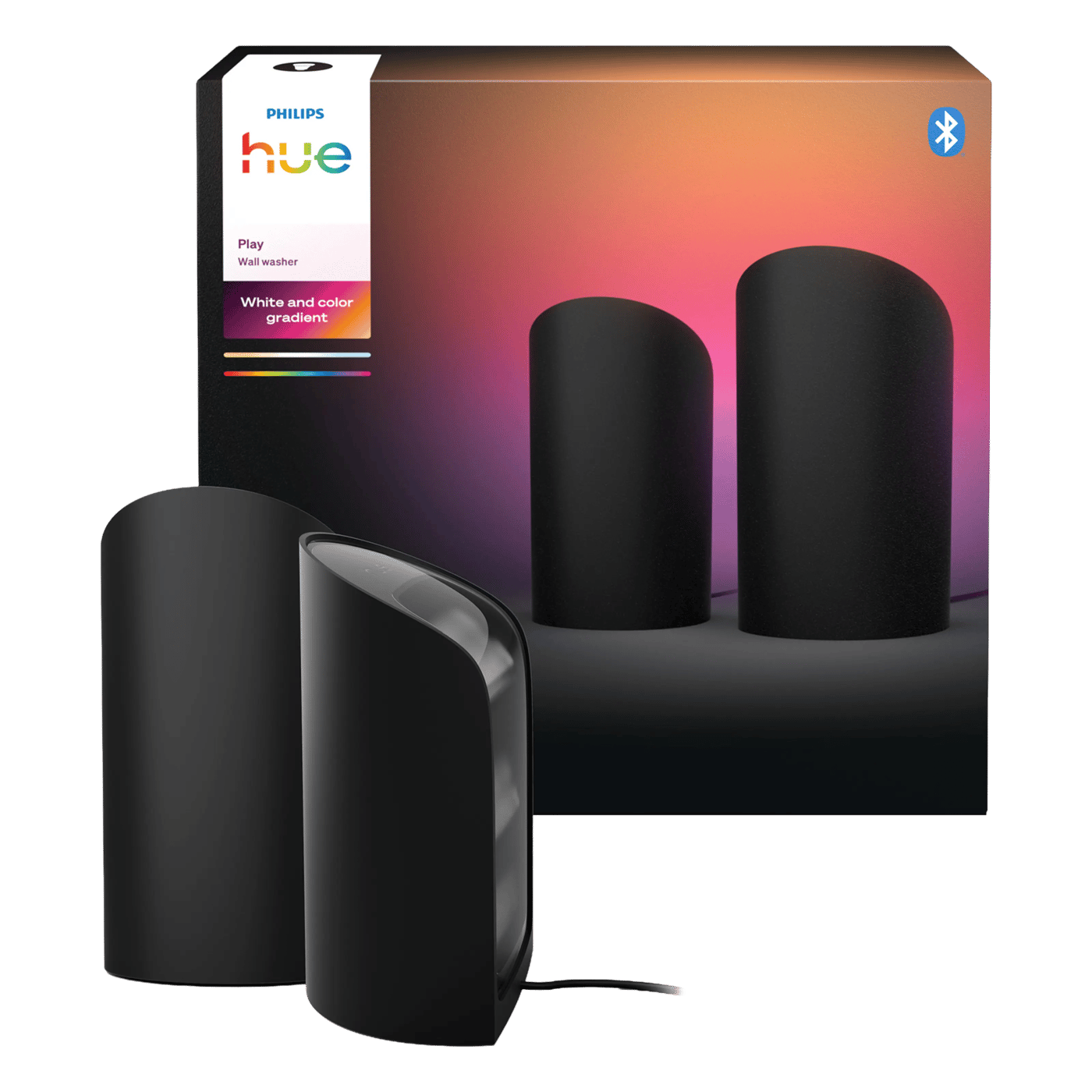 Philips Hue Play Wall Washer Väggbelysning 2-pack Svart