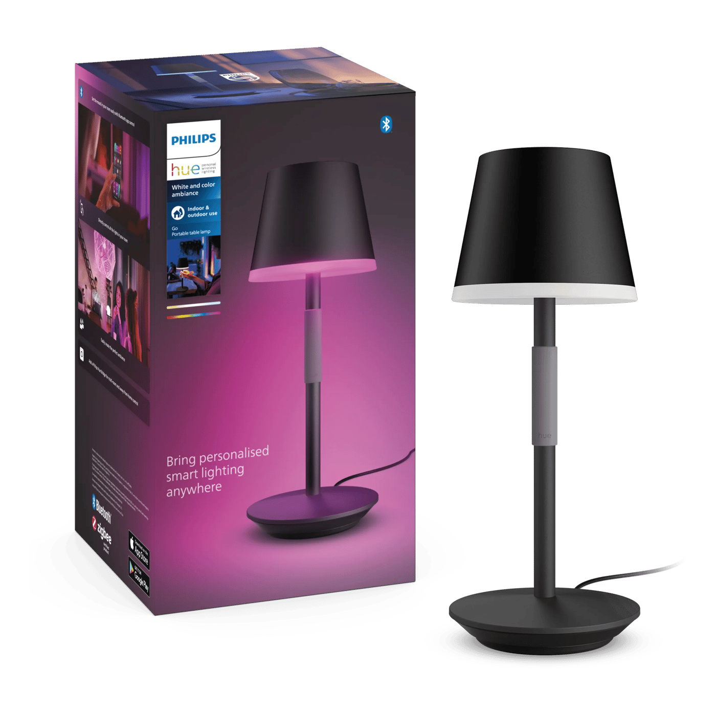 Philips Hue Hue Go Portabel bordslampa 530 lm Svart