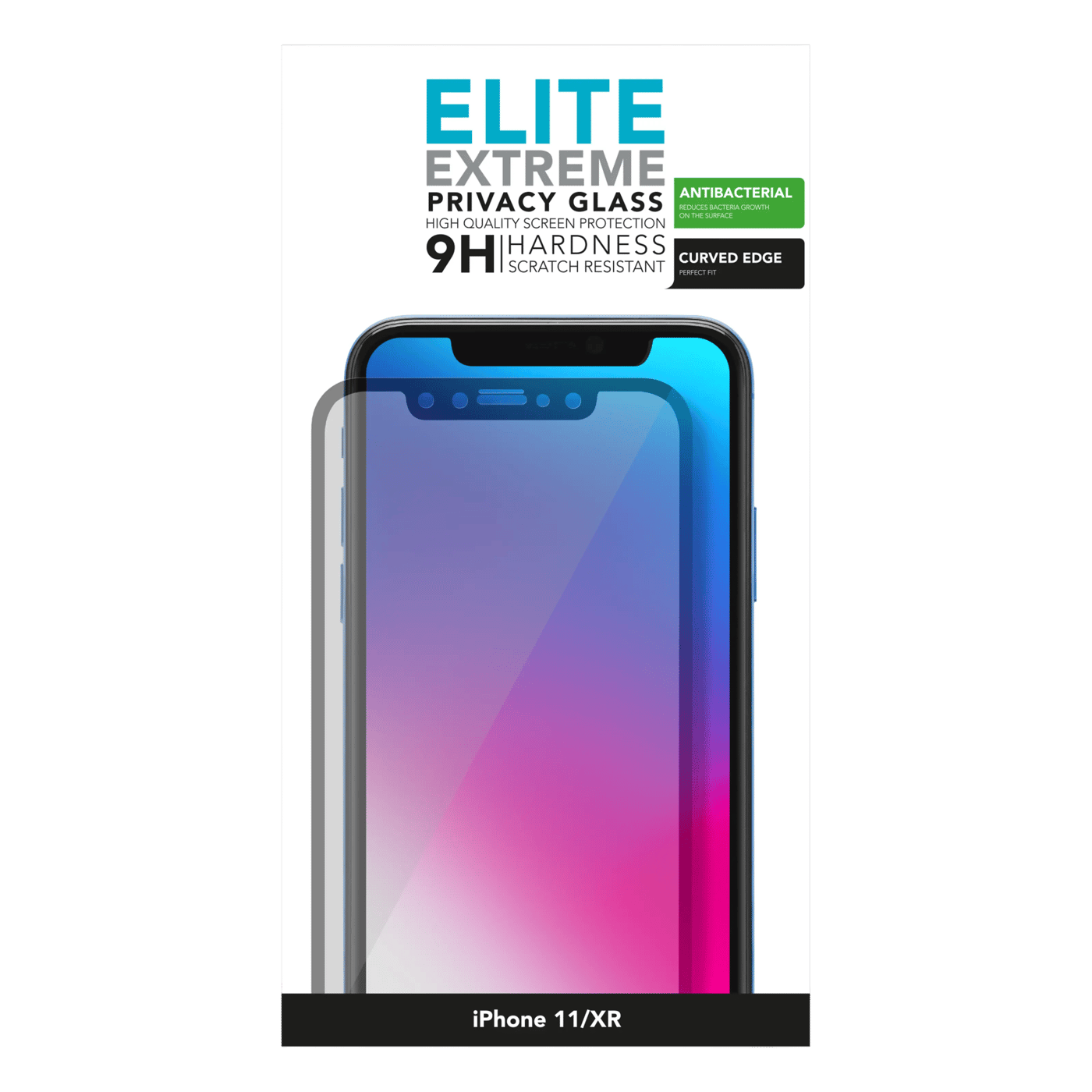 Linocell Elite Extreme Privacy Glass Skjermbeskytter for iPhone 11/Xr