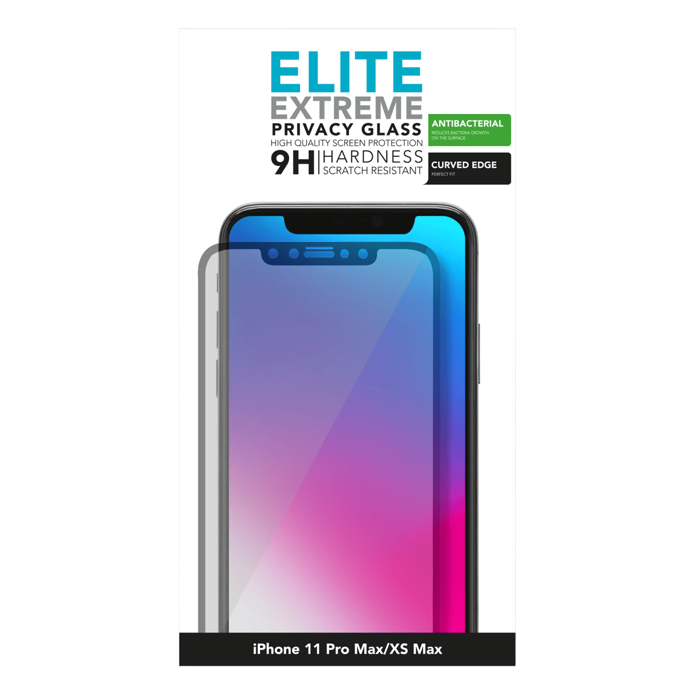 Linocell Elite Extreme Privacy Glass Skjermbeskytter for iPhone 11 Pro Max/Xs Max