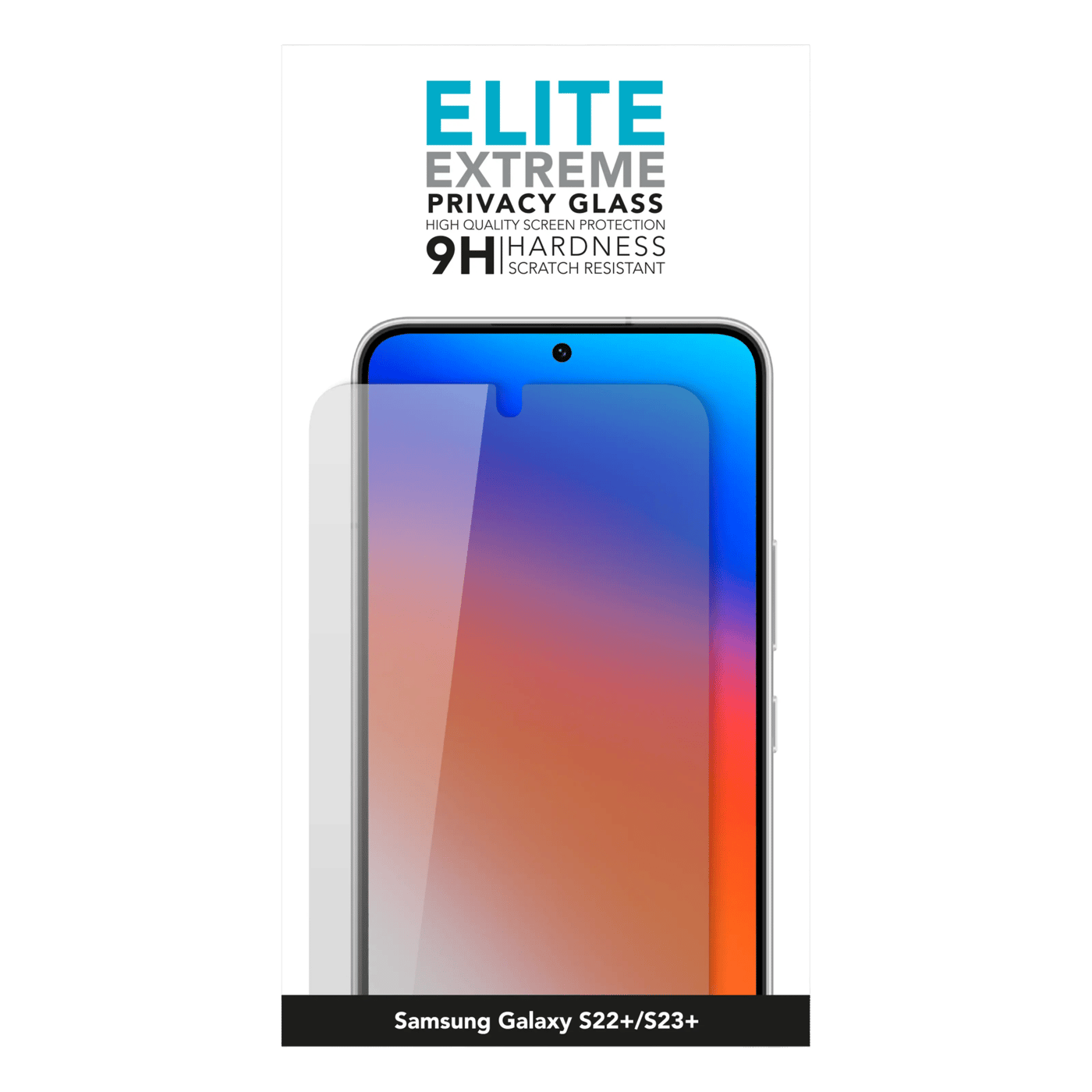 Linocell Elite Extreme Privacy Glass Skjermbeskytter for Samsung Galaxy S23+ og S22+