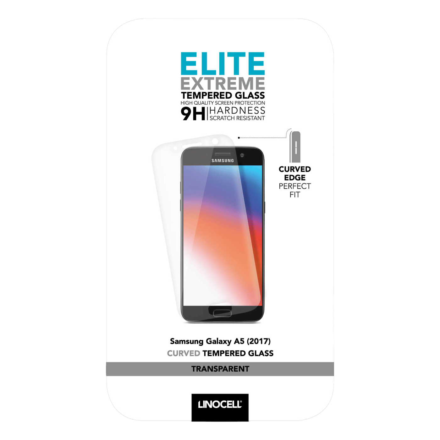 Linocell Elite Extreme Curved Skjermbeskytter for Galaxy A5 2017 Transparent
