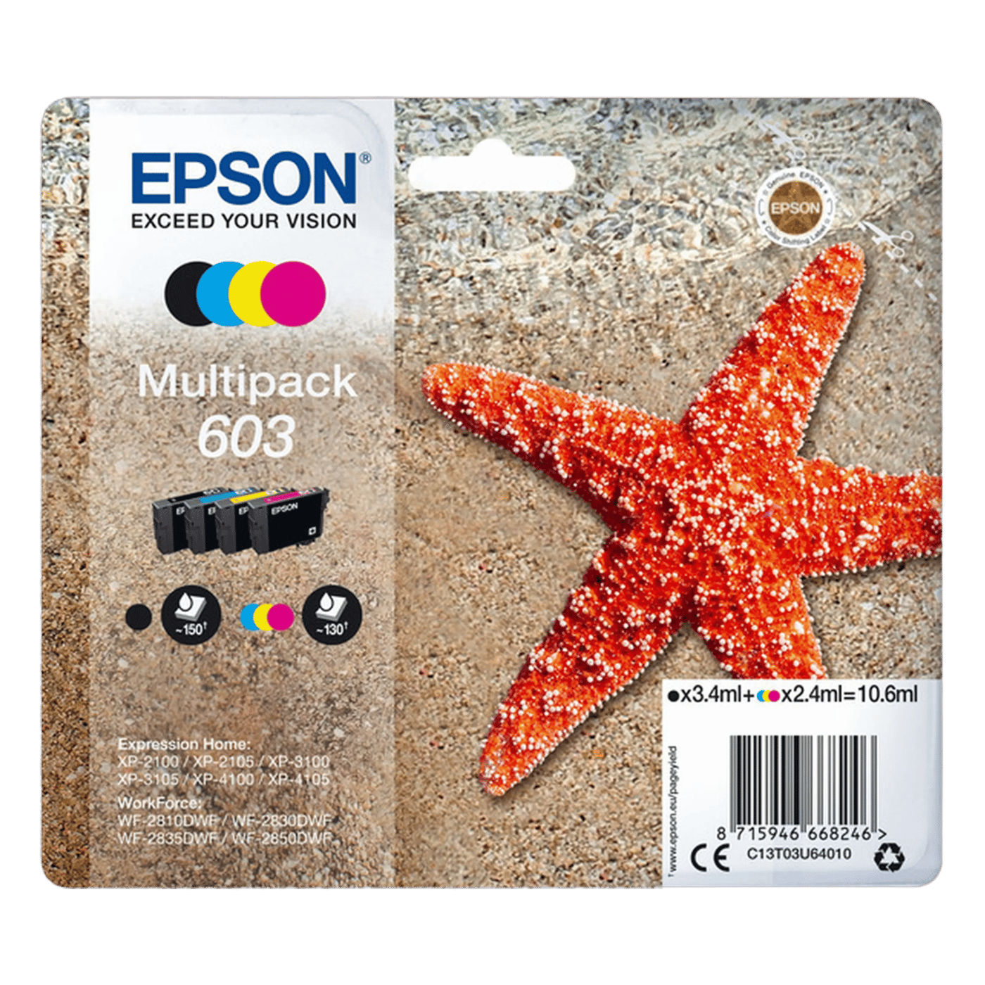 Epson T03U6 (603) Bläckpatroner 4-pack
