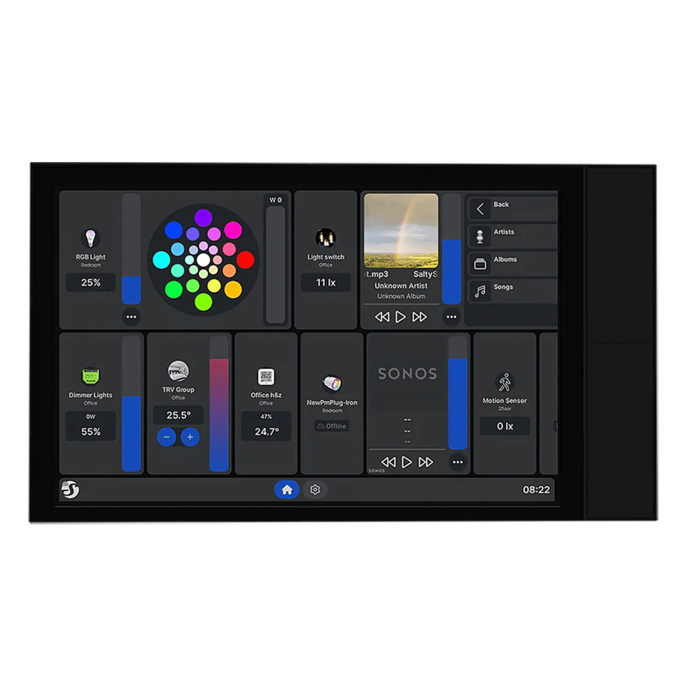 Shelly Wall Display XL smart kontrollpanel Svart