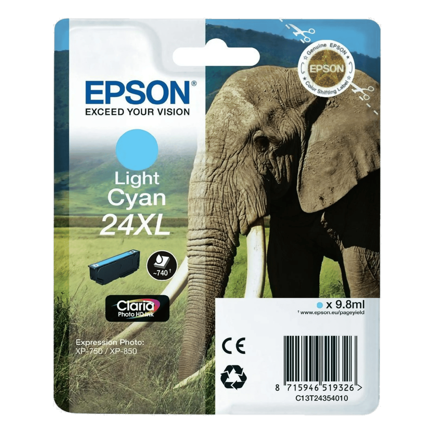 Epson T2432 Bläckpatron XL Ljus cyan