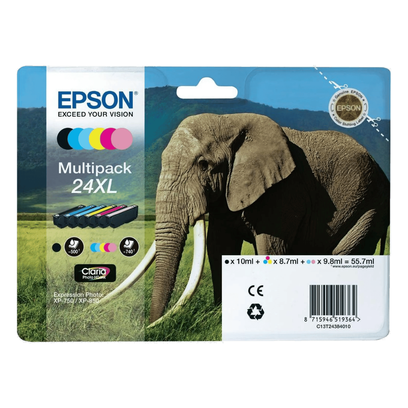 Epson T2438 Bläckpatroner XL 6-pack