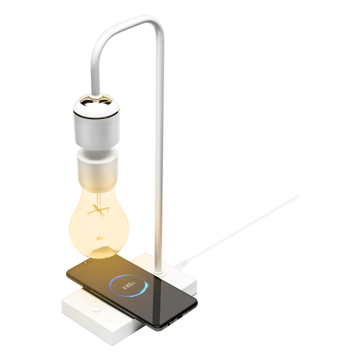 Cleverio Leviterande bordslampa Vit