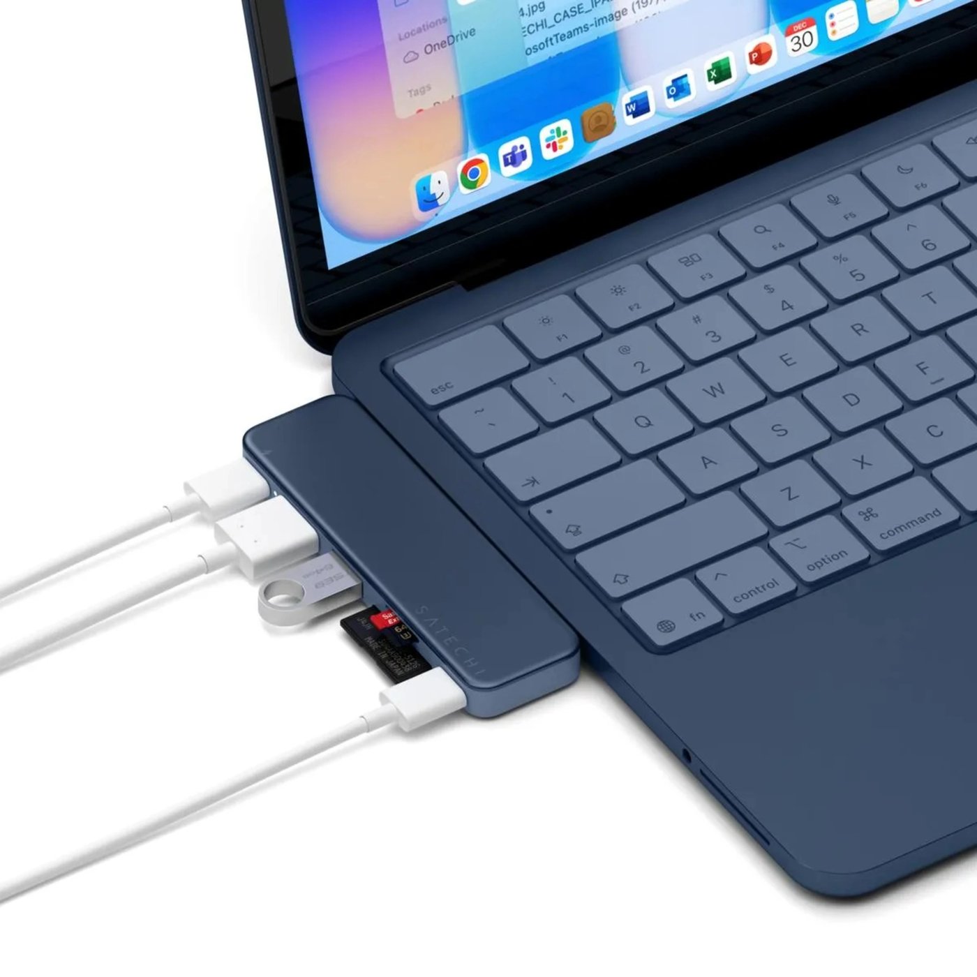Satechi USB-C Snap Hub för MacBook Neo Indigo