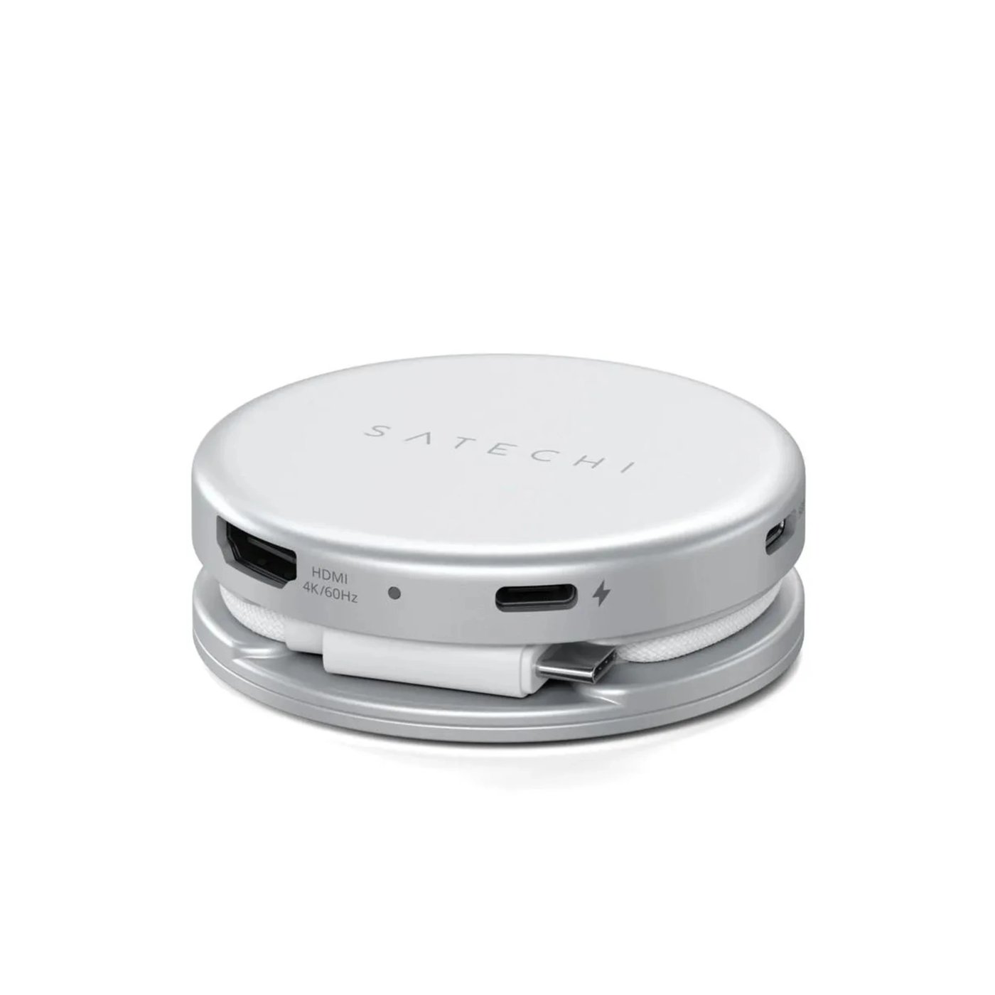 Satechi OntheGo 5-in-1 Multiport Adapter for MacBook Neo Sølv
