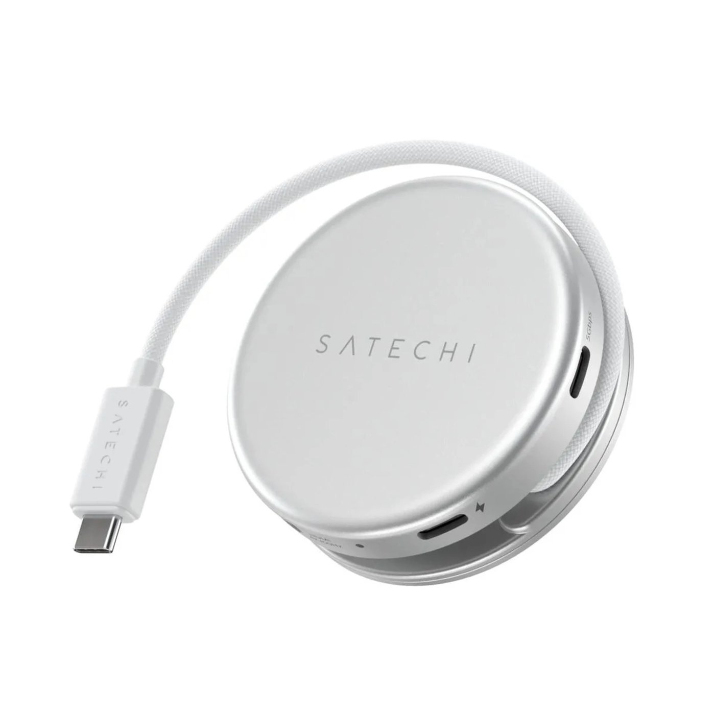 Satechi OntheGo 5-in-1 Multiport Adapter for MacBook Neo Sølv
