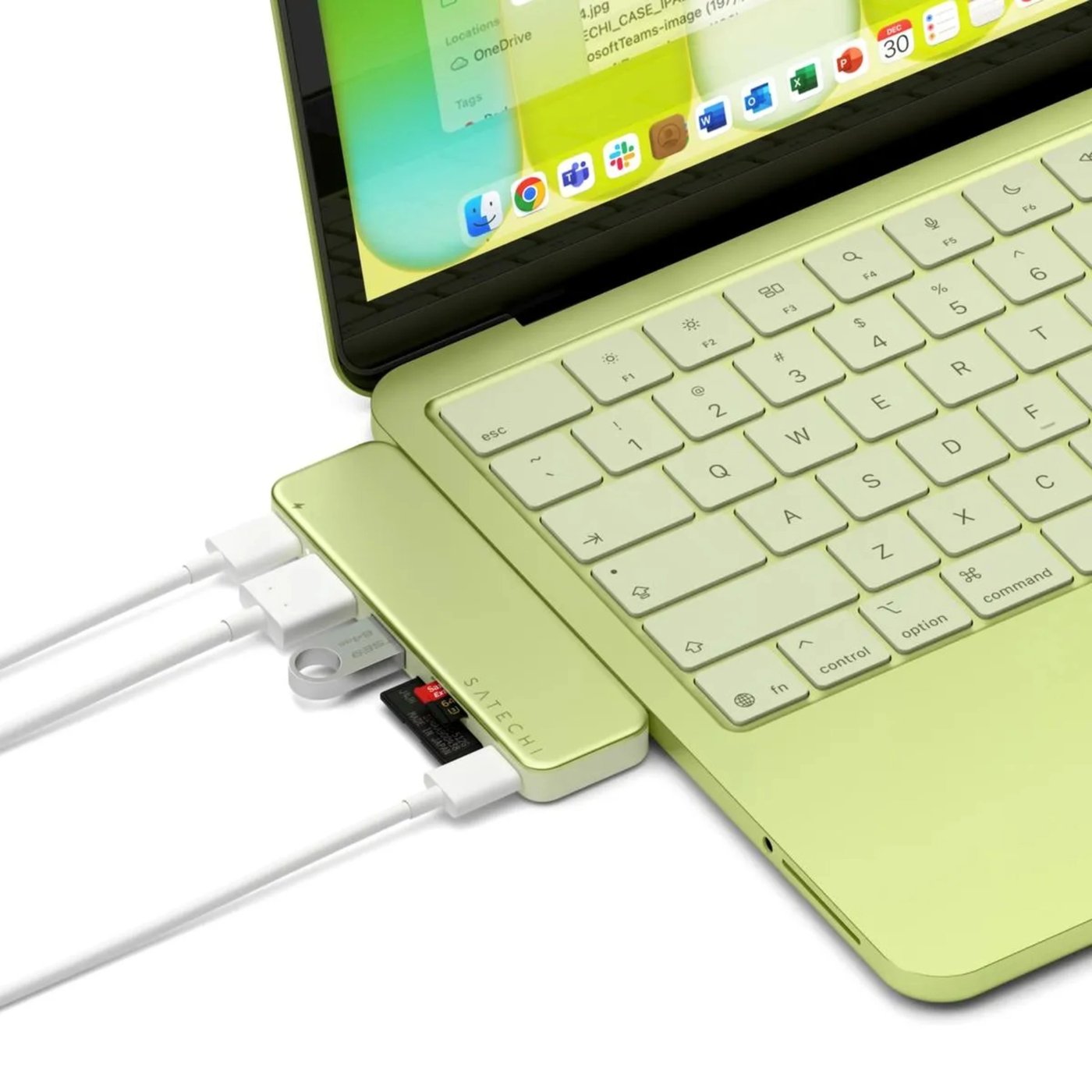 Satechi USB-C Snap Hub för MacBook Neo Citrus
