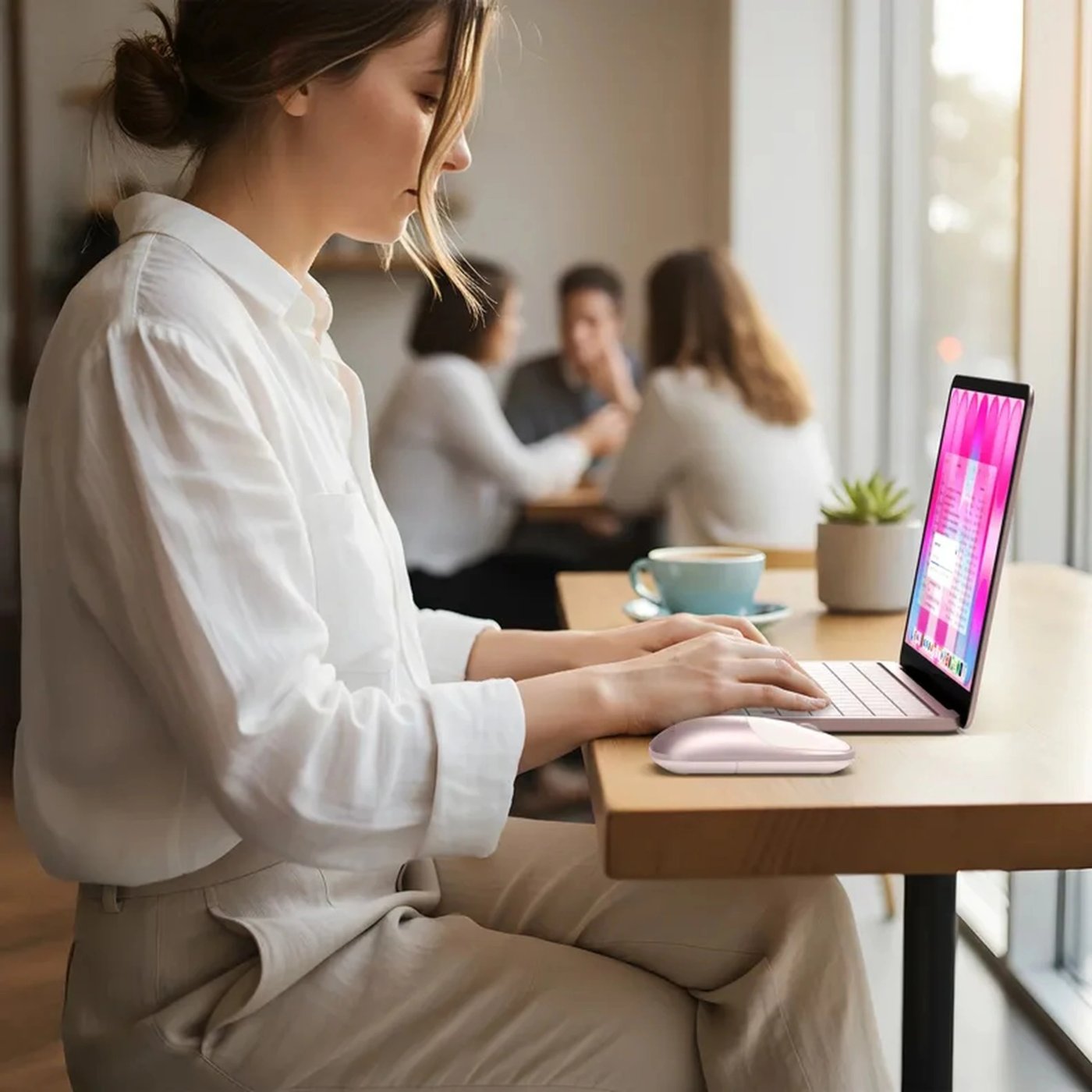 Satechi Slim EX trådløs mus for MacBook Neo Rouge