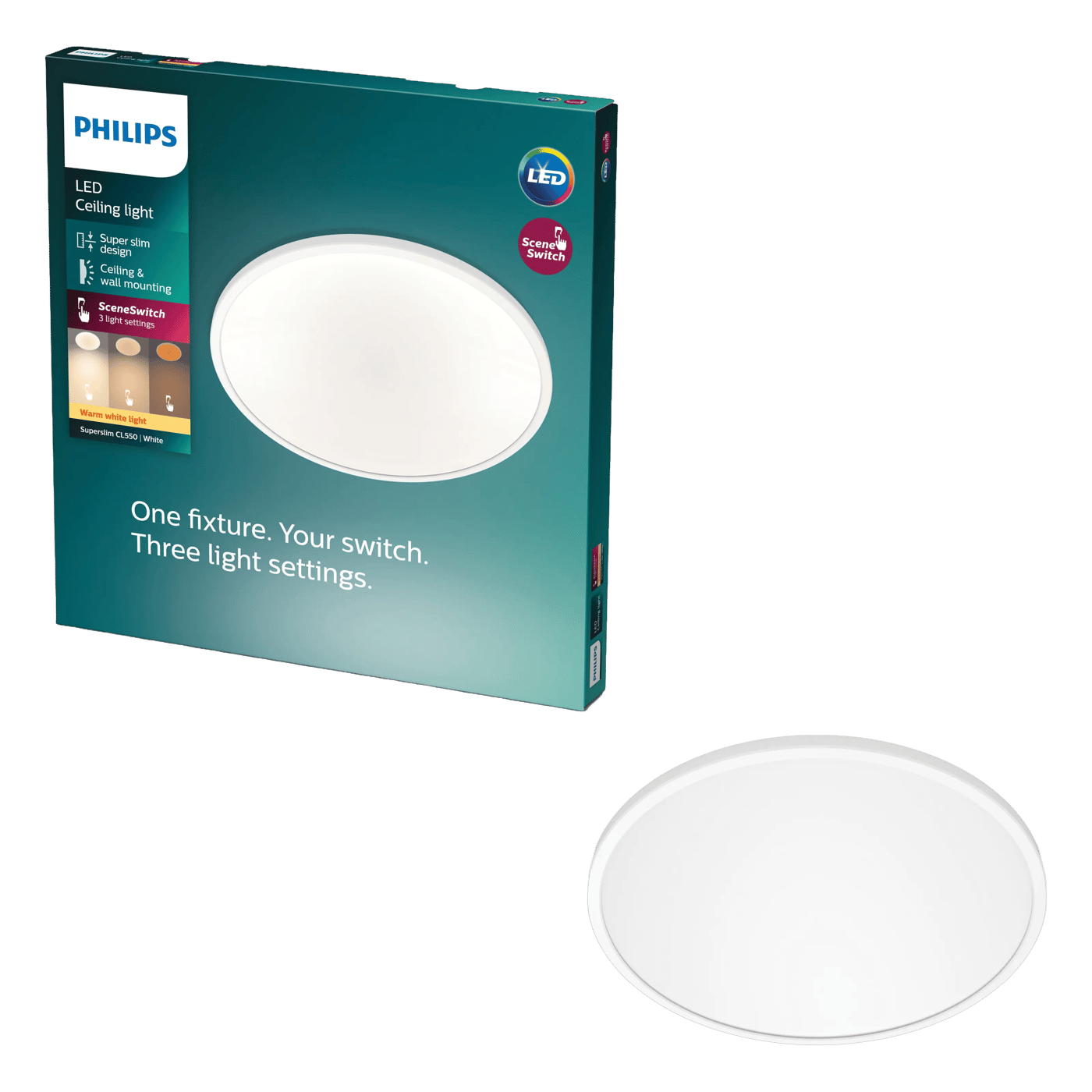 Philips Mauve Sceneswitch LED-plafond 1500 lm